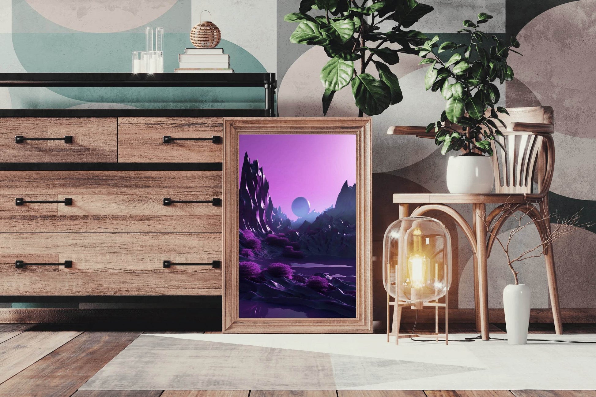 Galaxy Planets Digital Wall Art - beink online art store