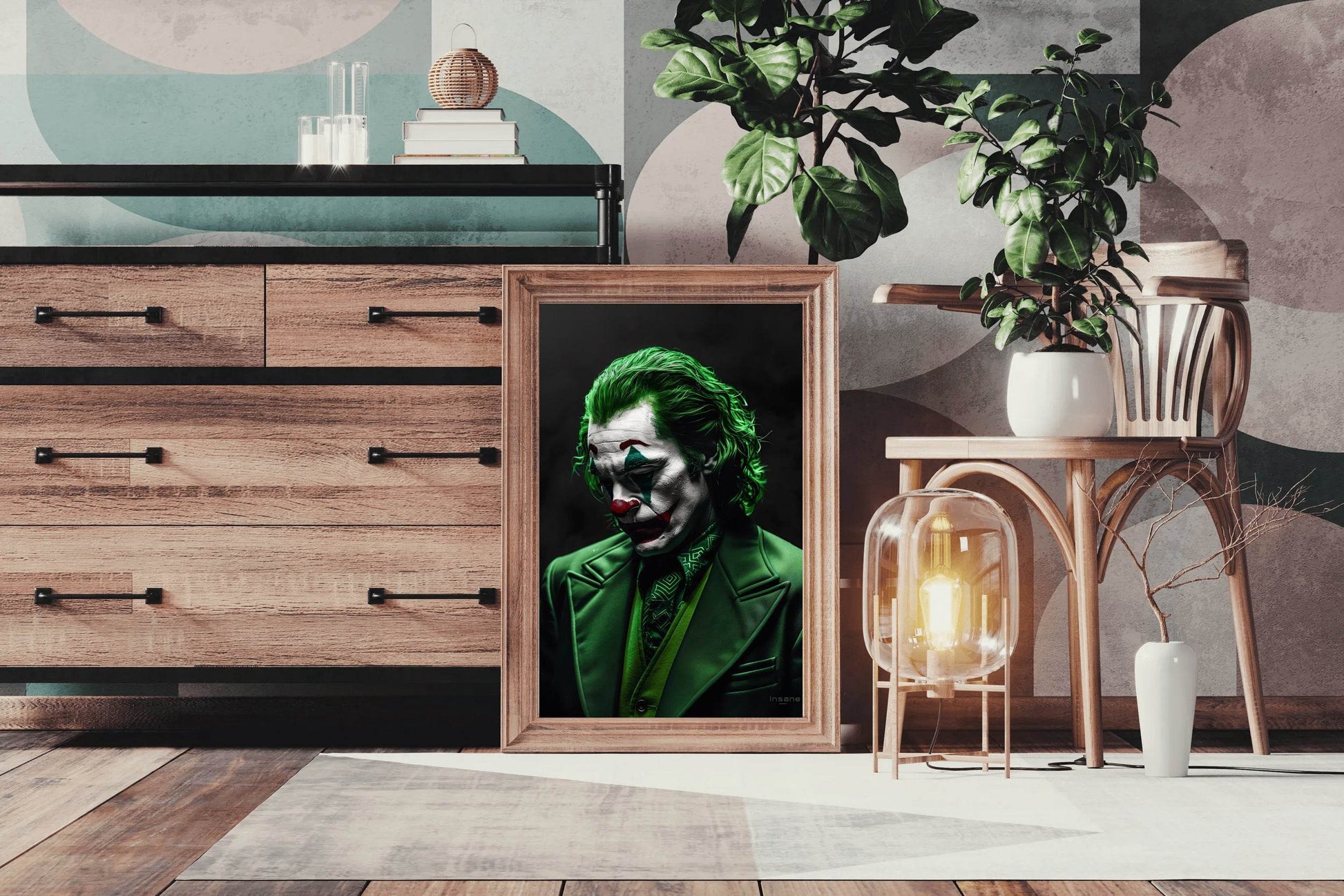 Painting of Joker Character Premium Wall Art - beink online art store