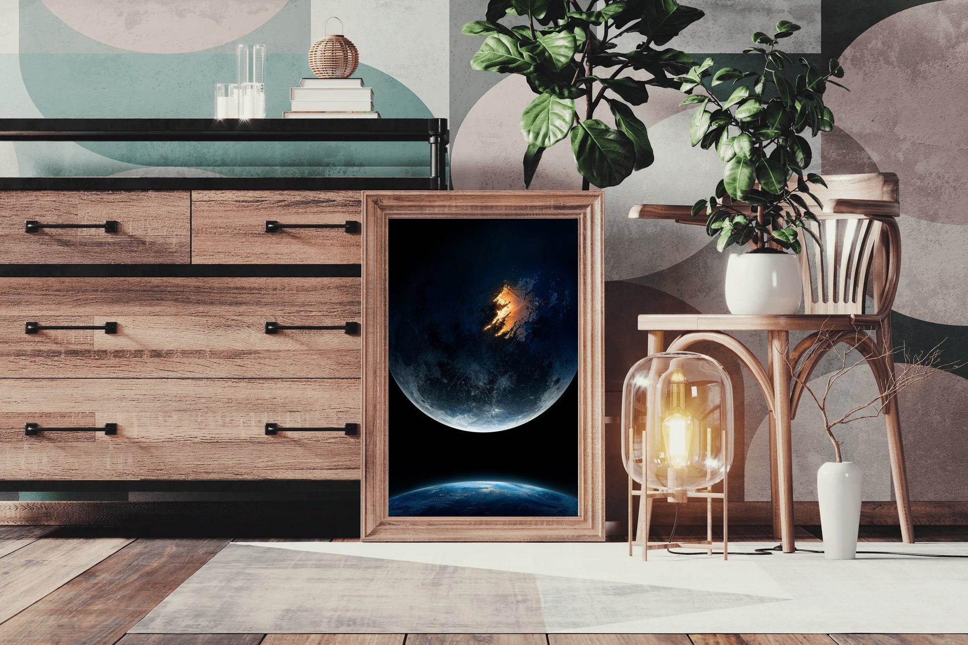 Moonfall in Space Wall Art - beink online art store