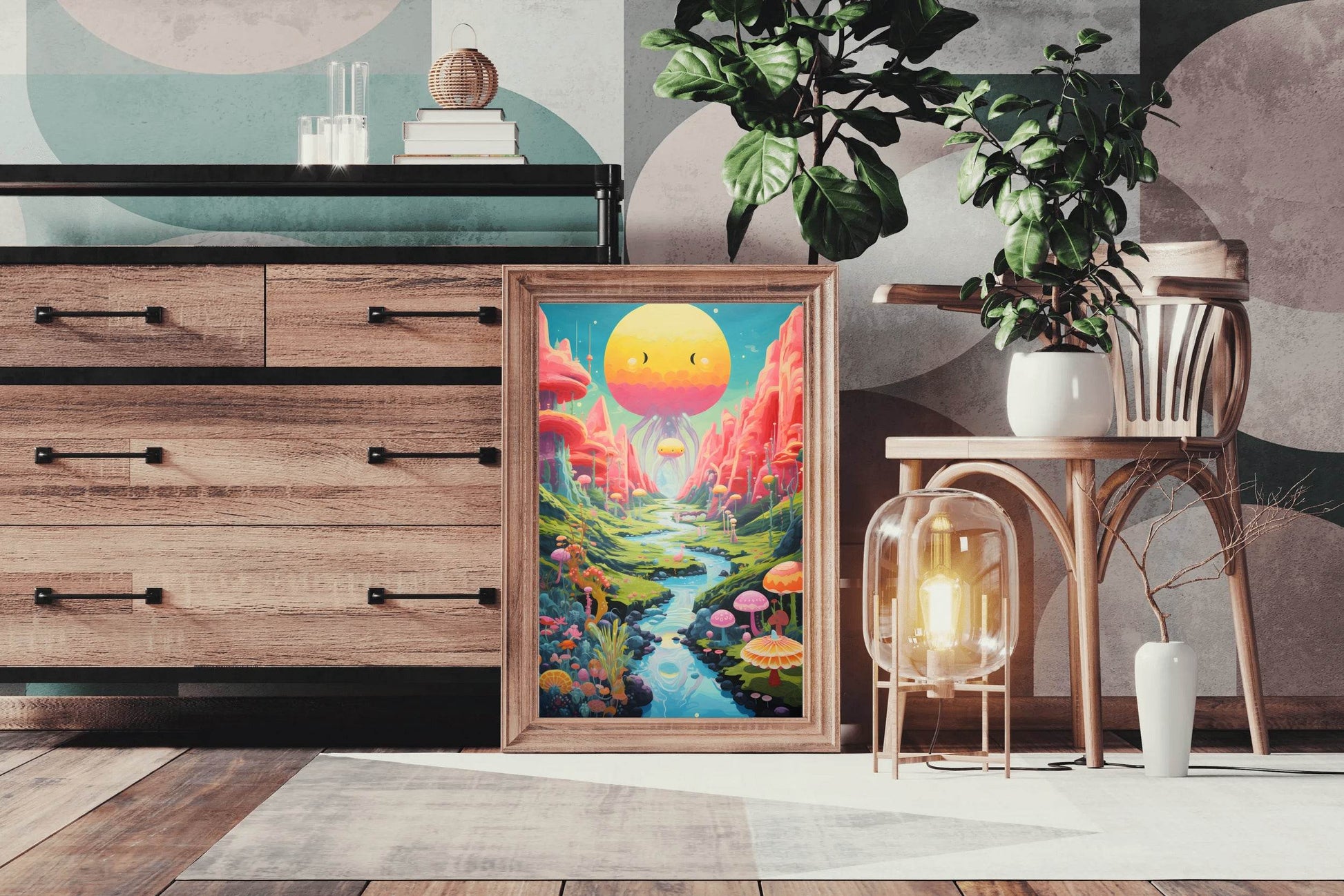 Master Flame Psychedelic Themed Aesthetic Wall Art - beink online art store