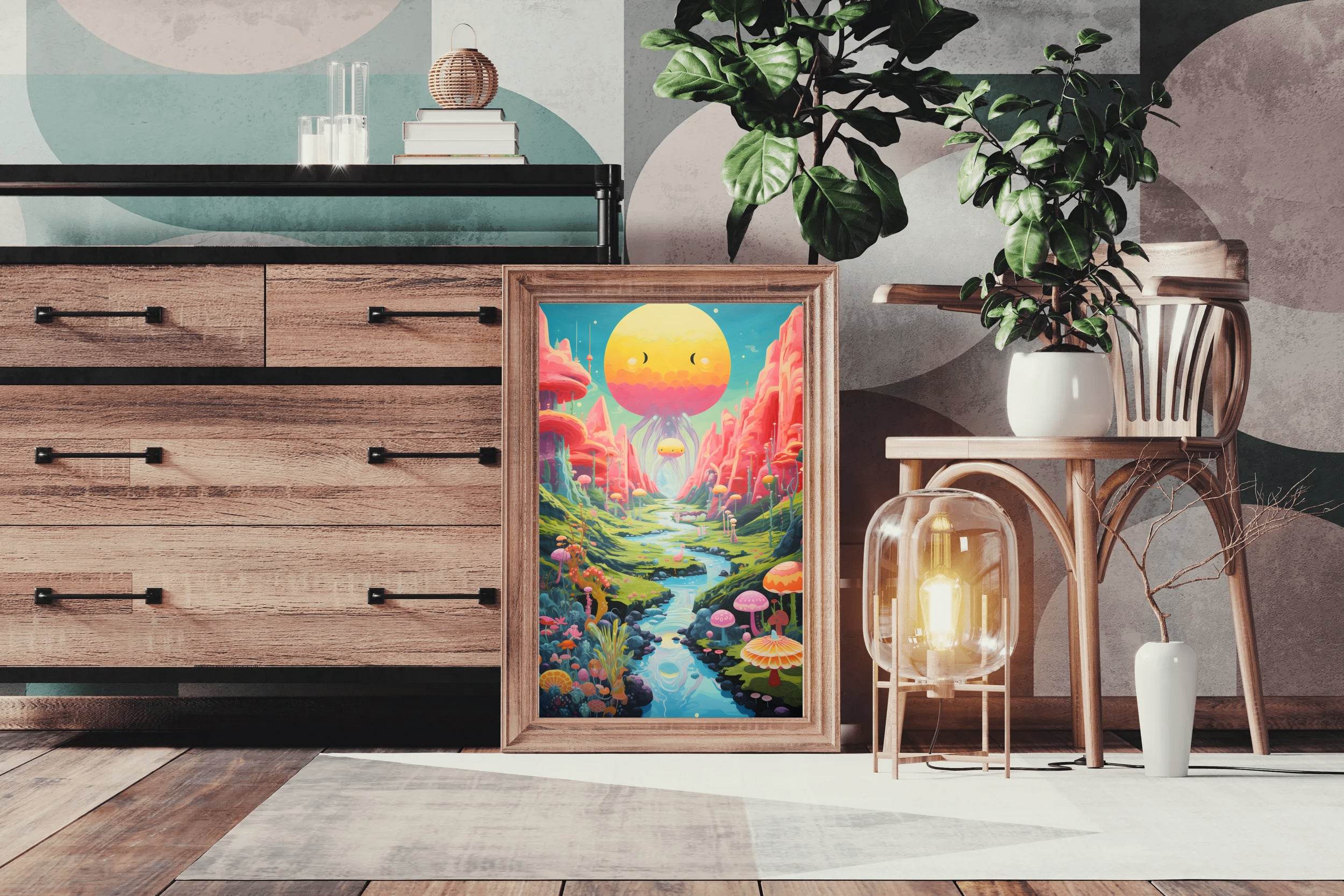 Master Flame Psychedelic Themed Aesthetic Wall Art - beink online art store