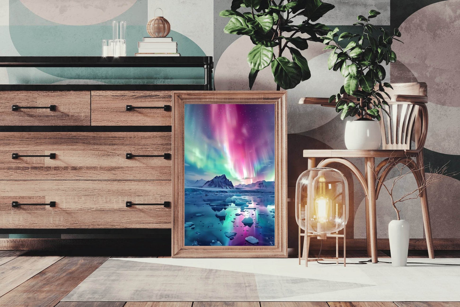 Aurora Over Ice Wall Art - beink online art store