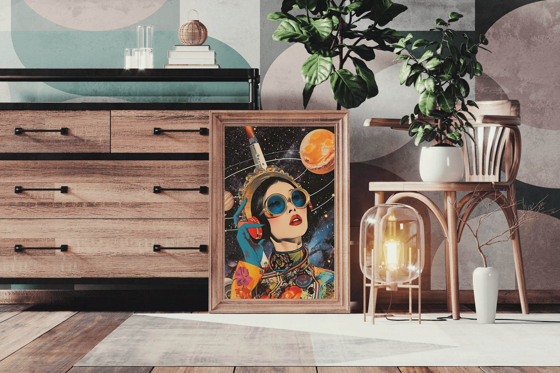 Woman Thoughts in Space Wall Art - beink online art store