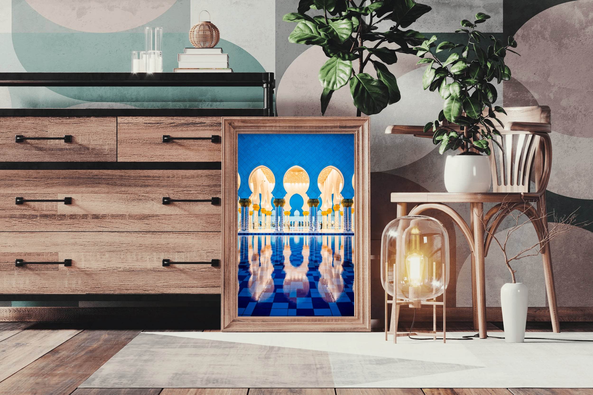 Blue Reflections in the Mosque Wall Art - beink online art store