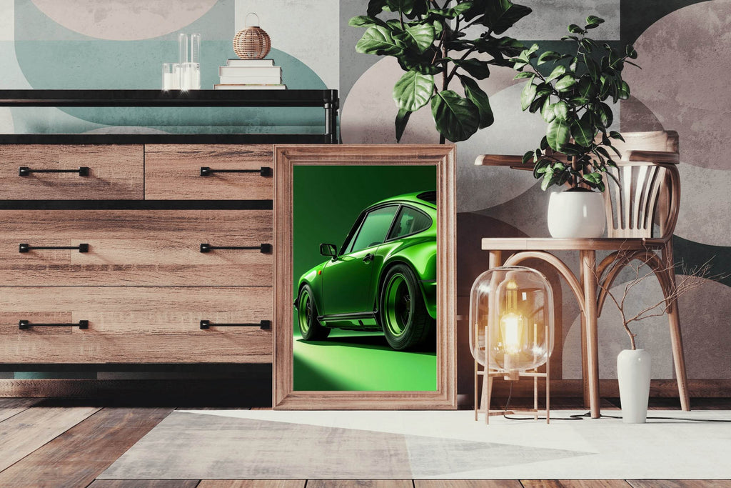 Porsche Carrera Coupe Green Wall Art - beink online art store