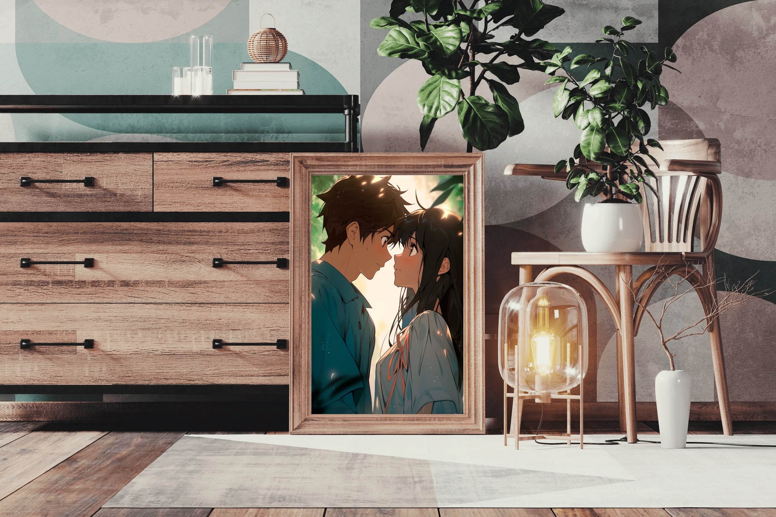 Beautiful Anime couple Wall Art - beink online art store