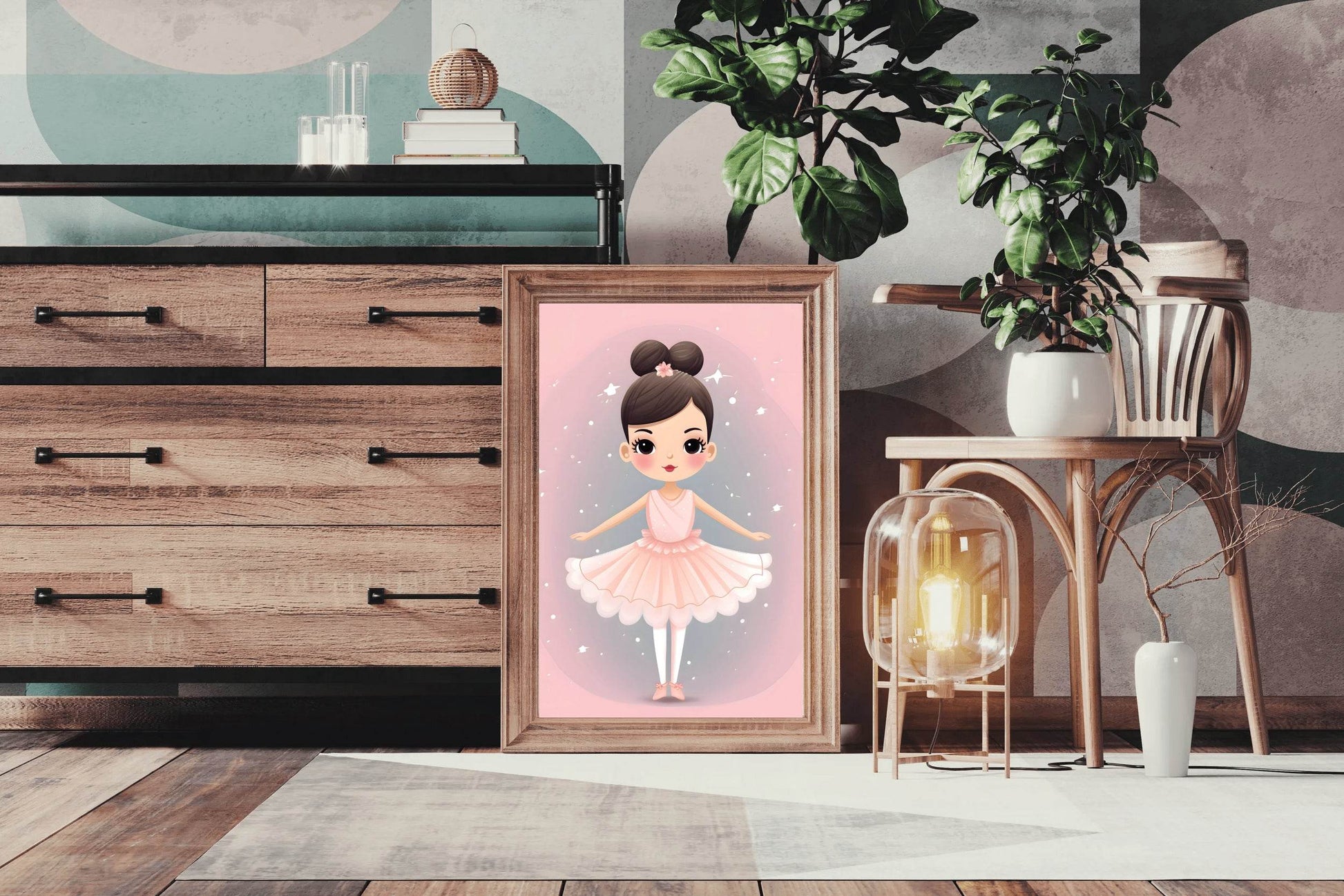 Little Ballerina illustration Wall Art - beink online art store