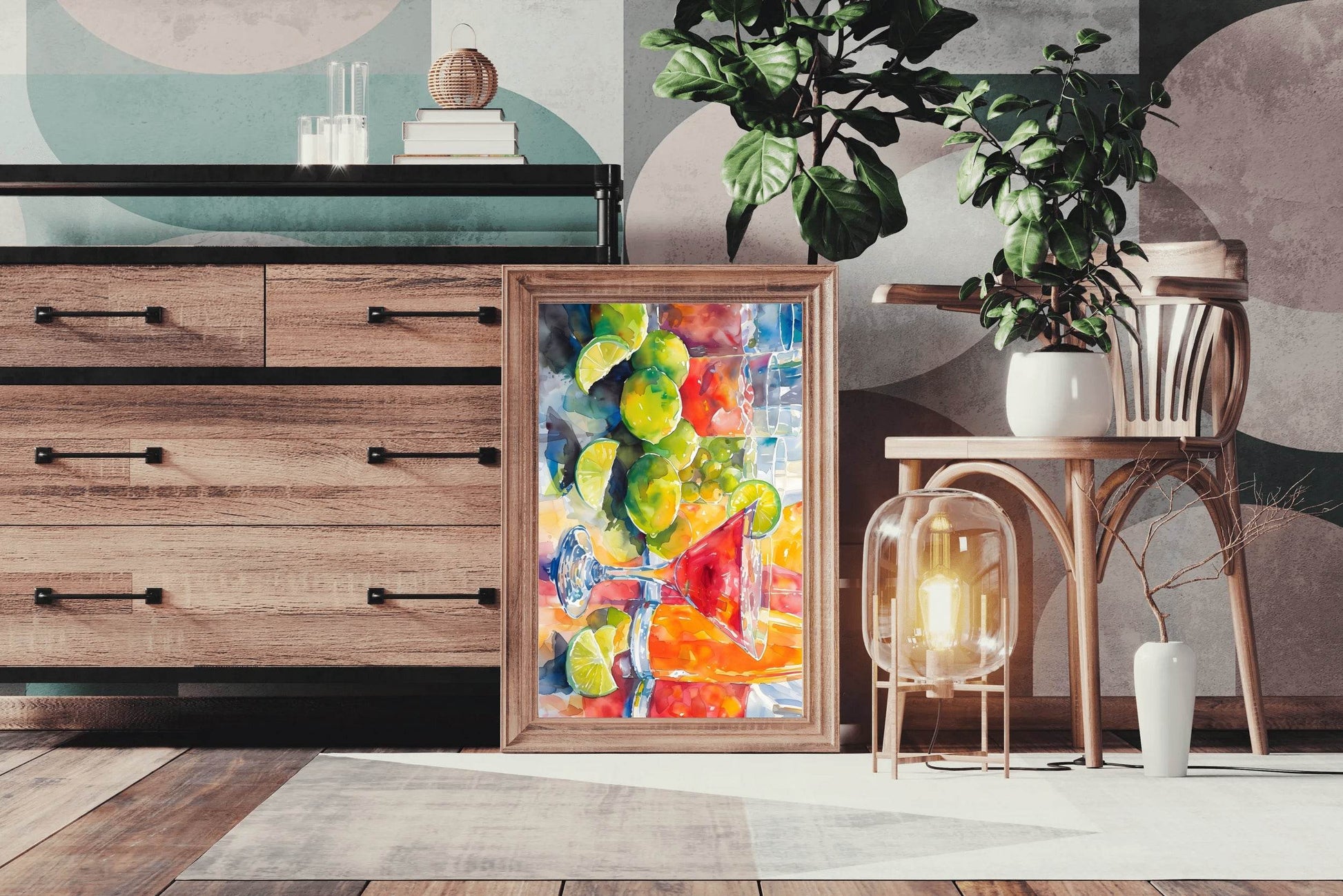 Fruit Wocktail Watercolor Painting Art - beink online art store
