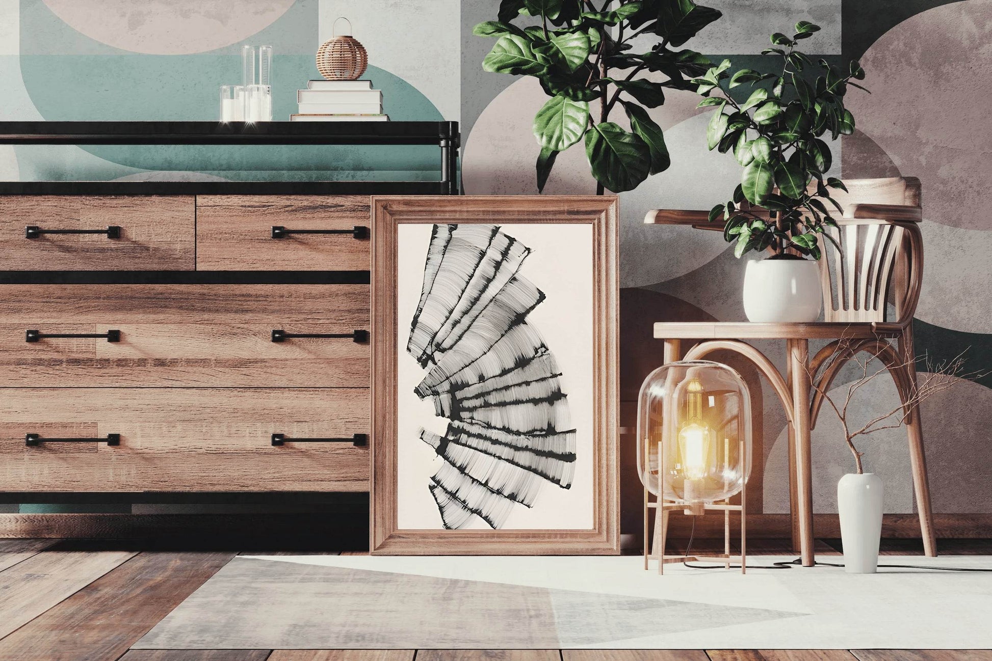 Abstract Fan Modern Wall Art - beink online art store