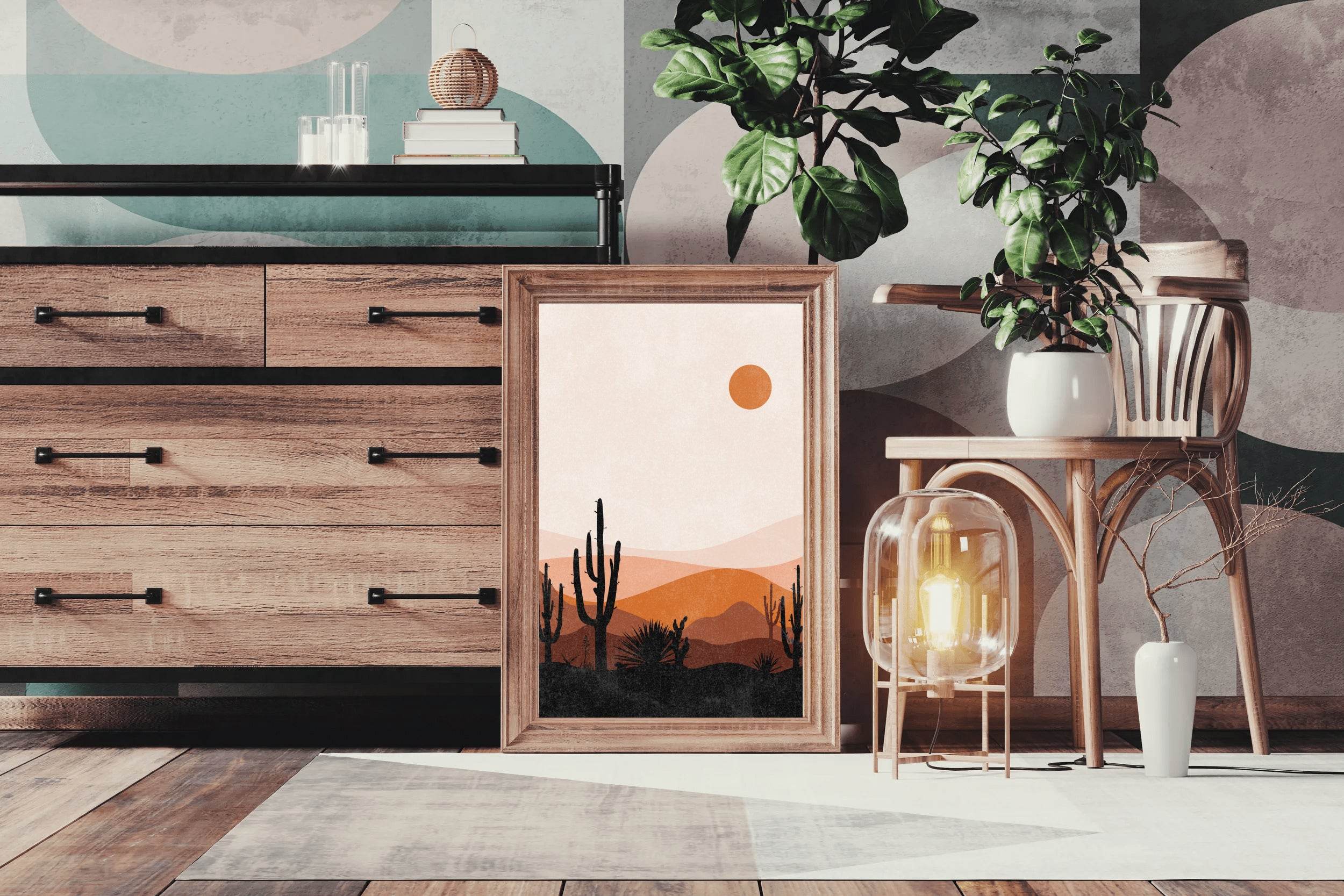 Warm Toned Desert landscape ArtWork - beink online art store