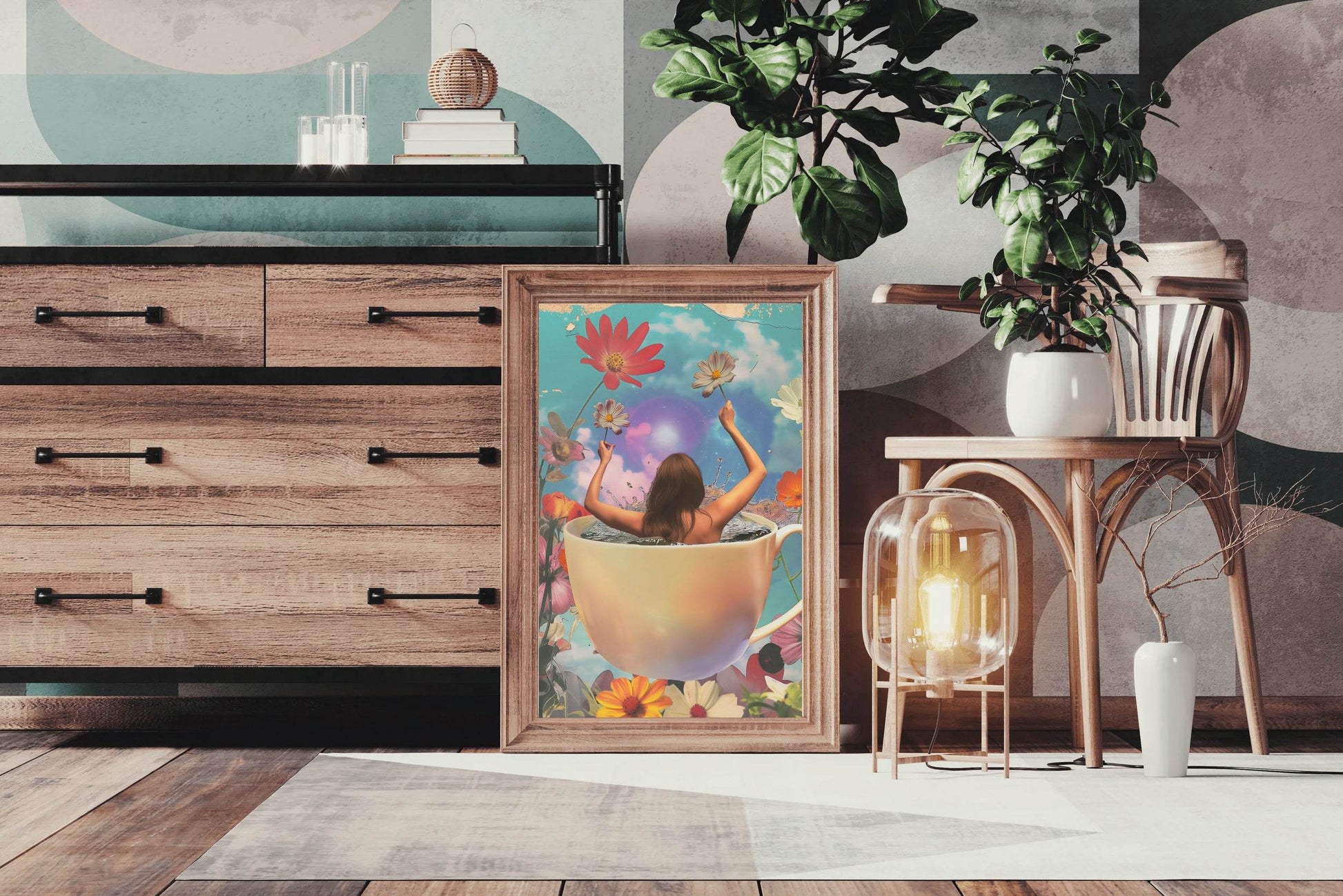 Bathing a Woman in A Cup Wall Art - beink online art store