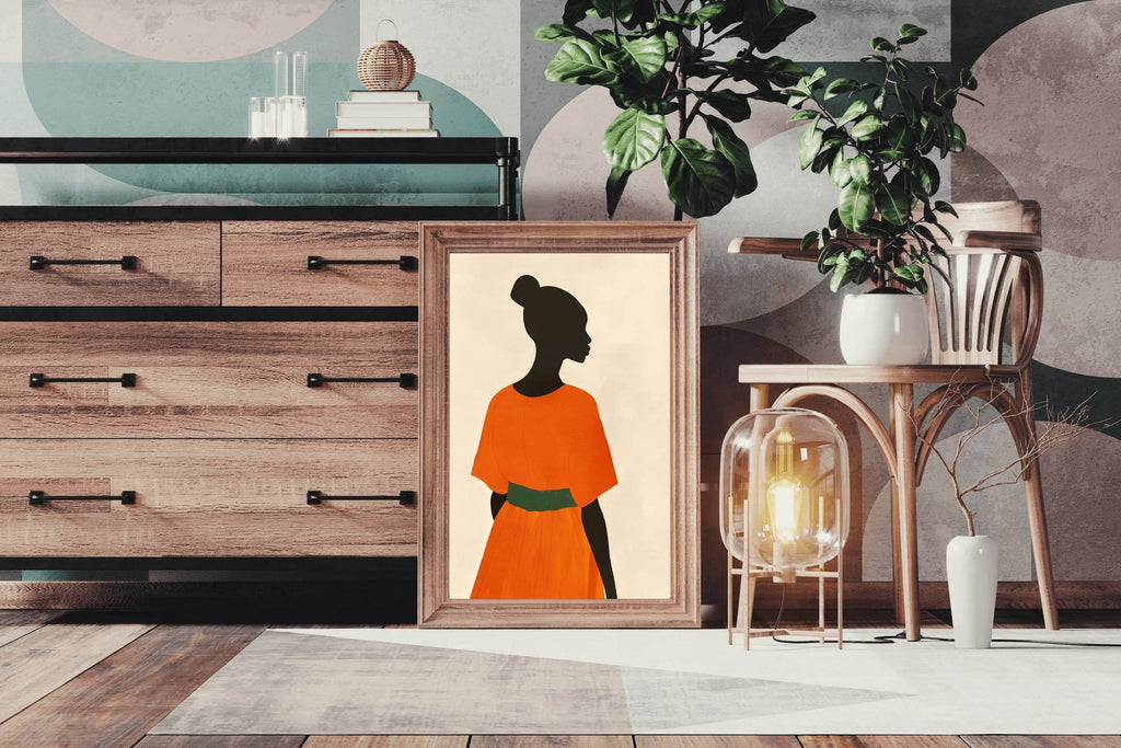 Black Women Textured Wall Art - beink online art store