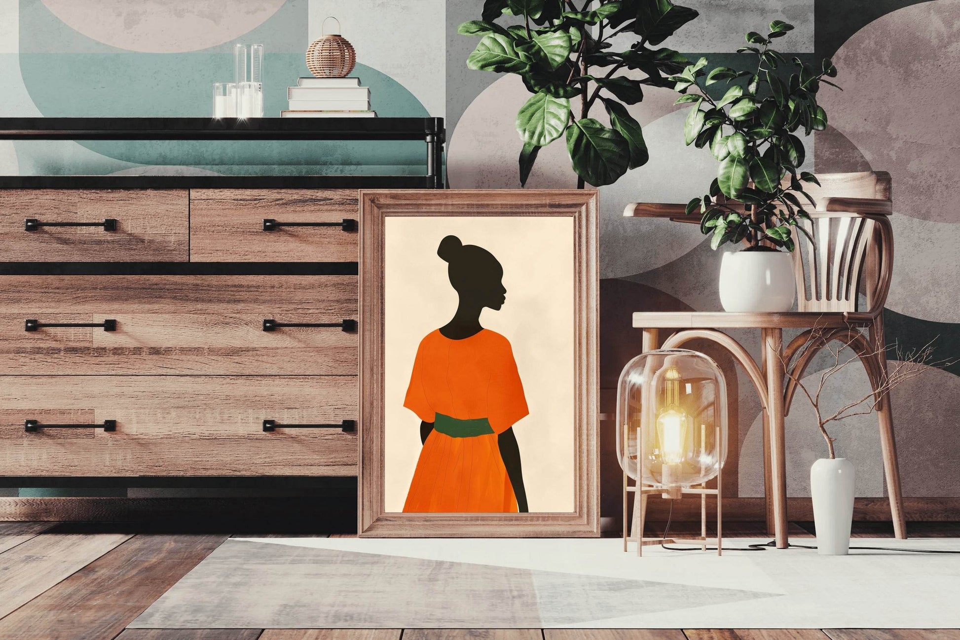 Black Women Textured Wall Art - beink online art store