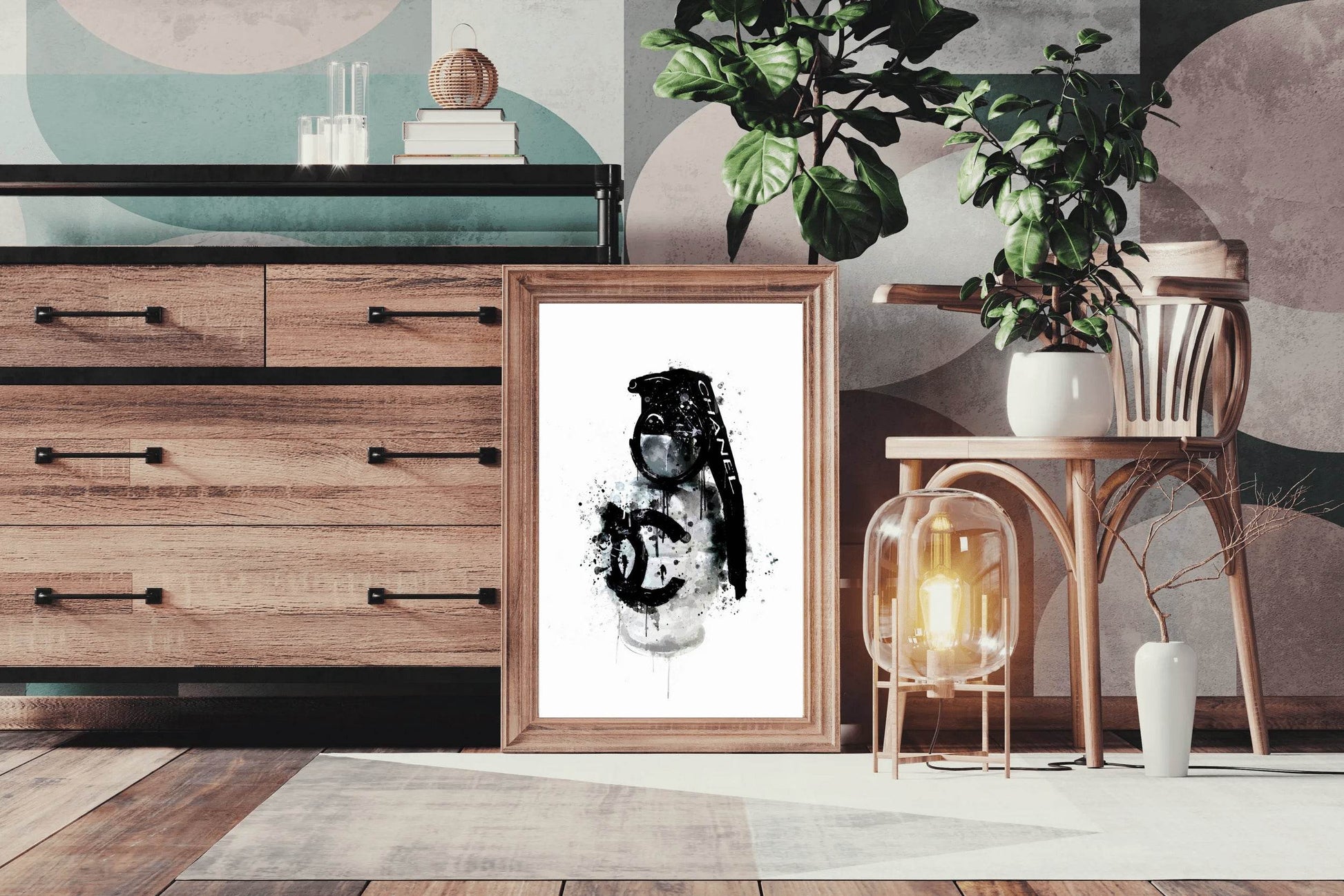 Spray Paint Chanel Logo - Chanel Chaos Wall Art - beink online art store
