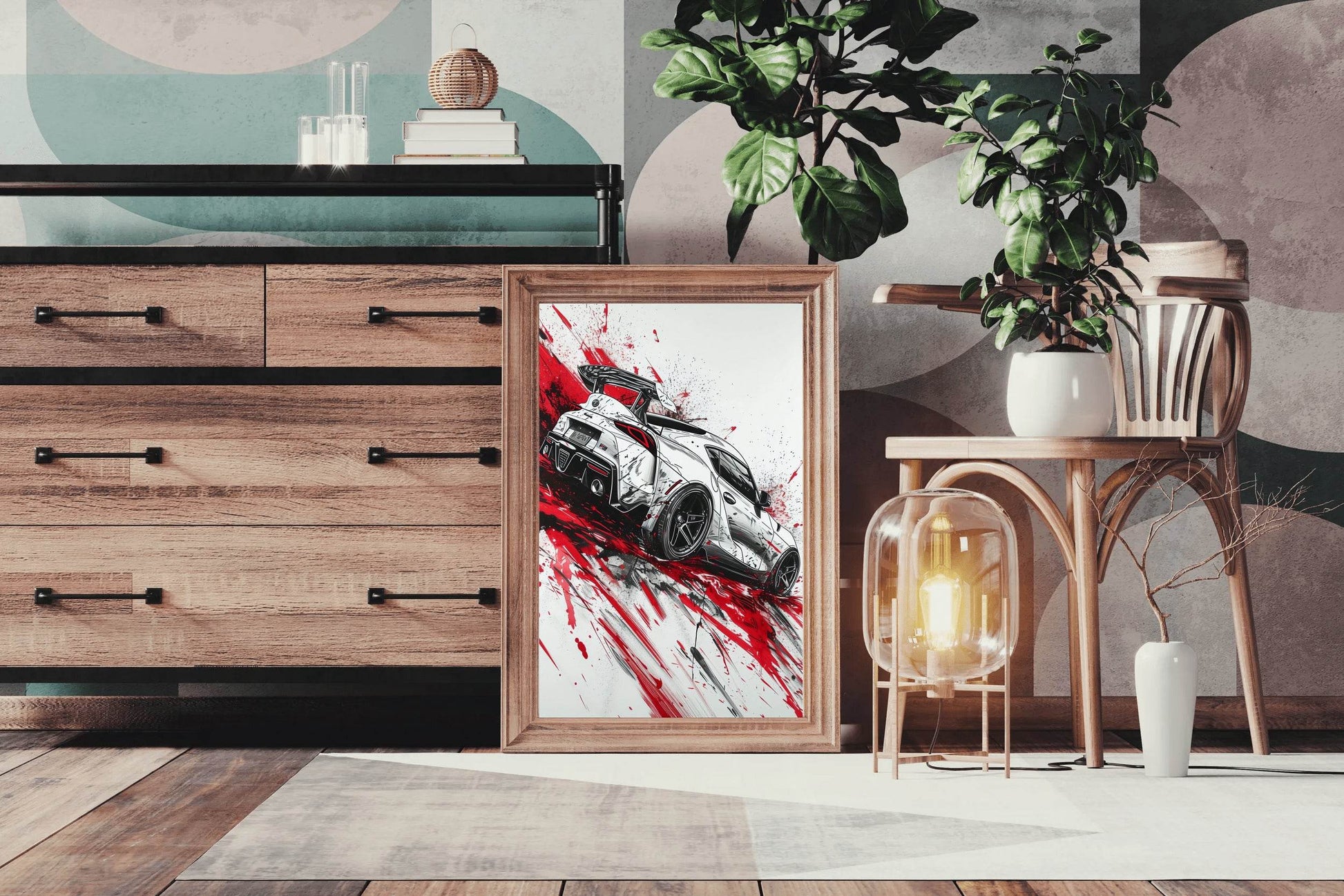 Drift Toyota GR Supra Wall Art - beink online art store