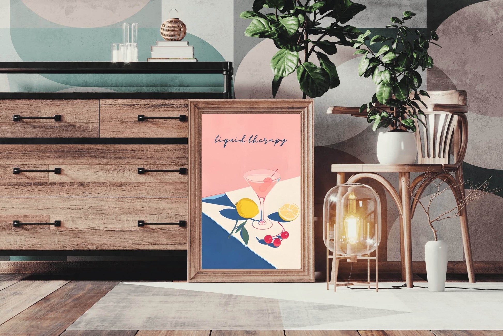 Lemon Espresso Cocktail Wall Art - beink online art store