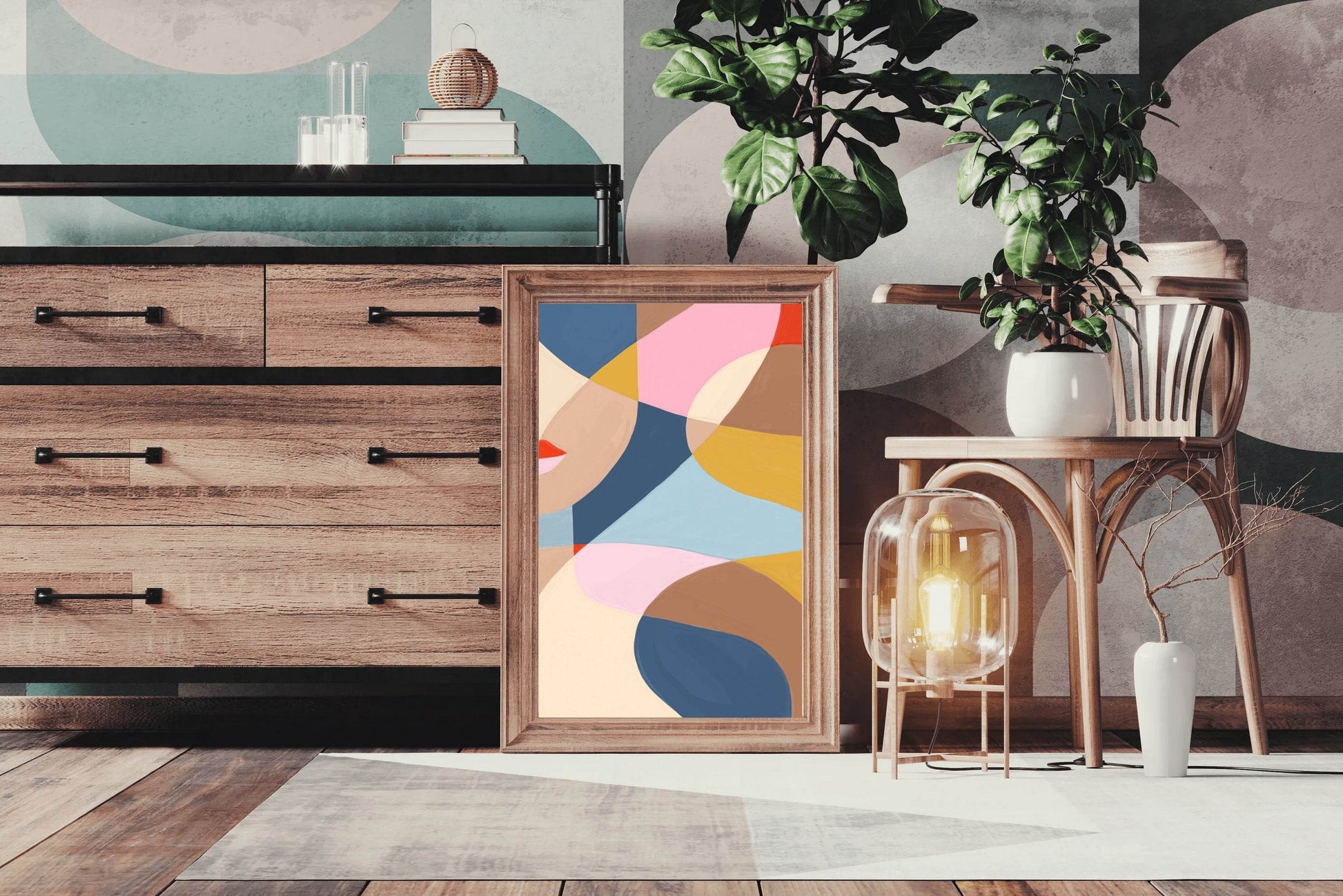 Abstract Colorful Wallpaper Wall Art - beink online art store