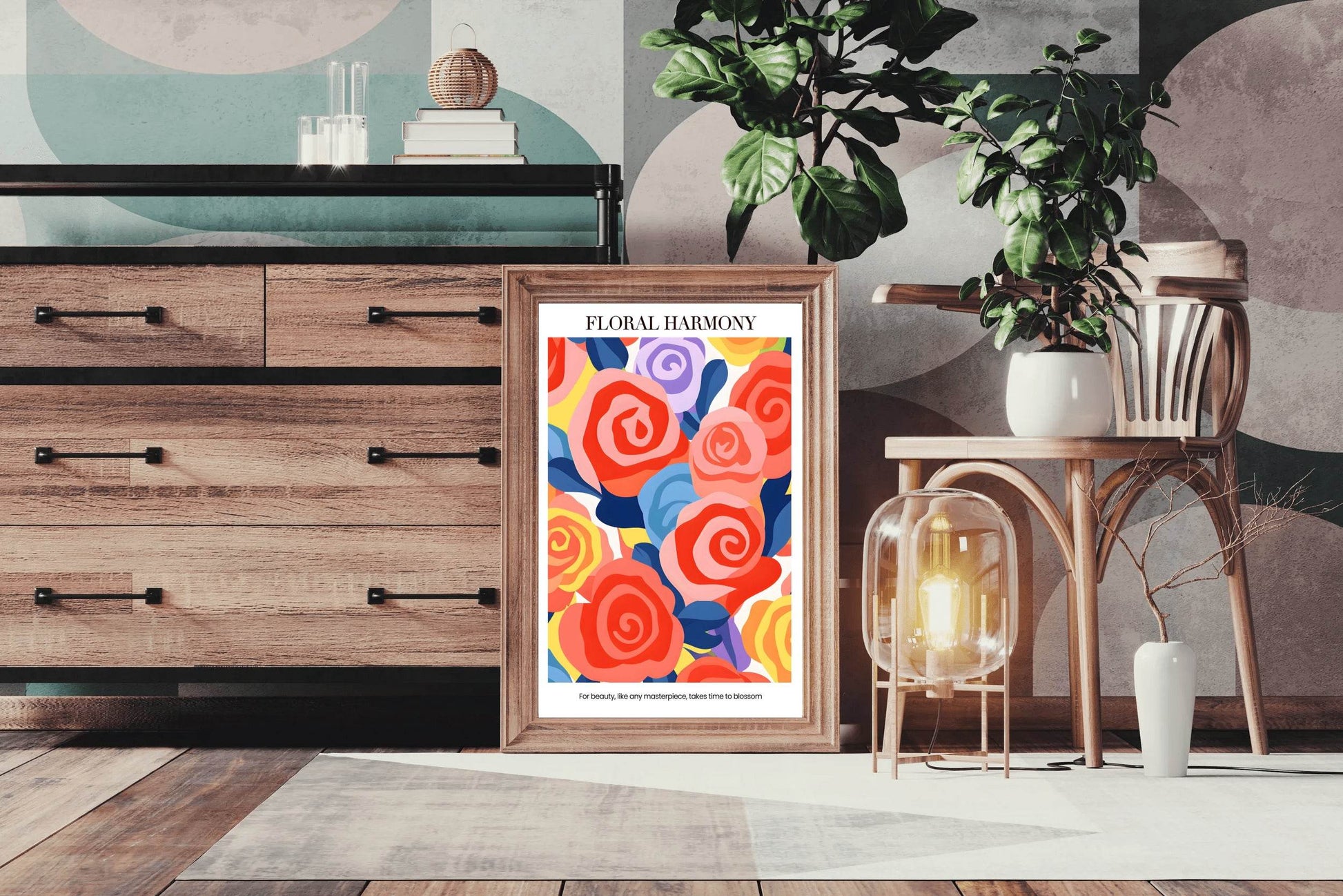 Painting Of Red Roses Wall Art - beink online art store
