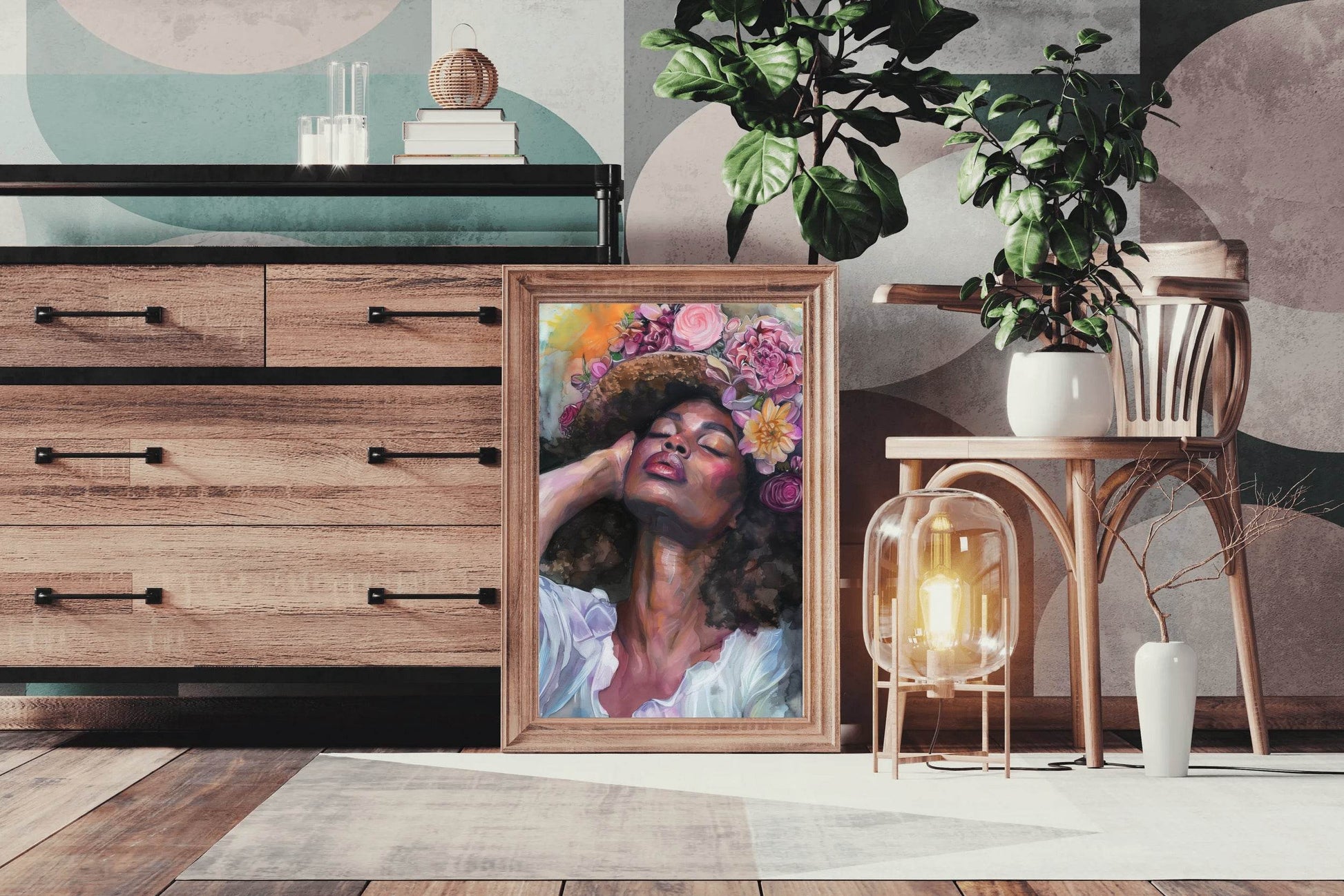 Elegant African Woman Canvas Wall Art - beink online art store