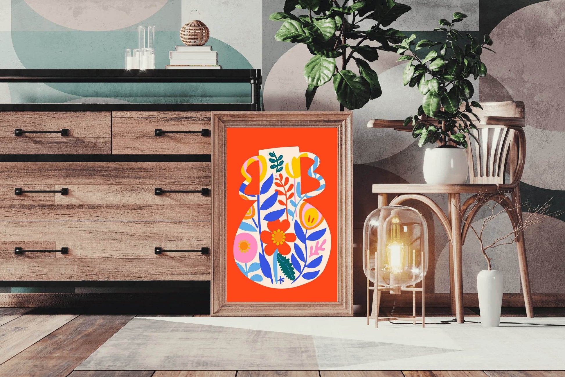 Painting a Jar With a Design Wall Art - beink online art store