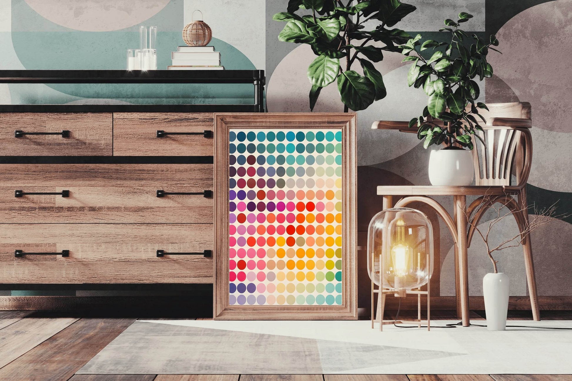 Abstract Dots Background Digital Art - beink online art store