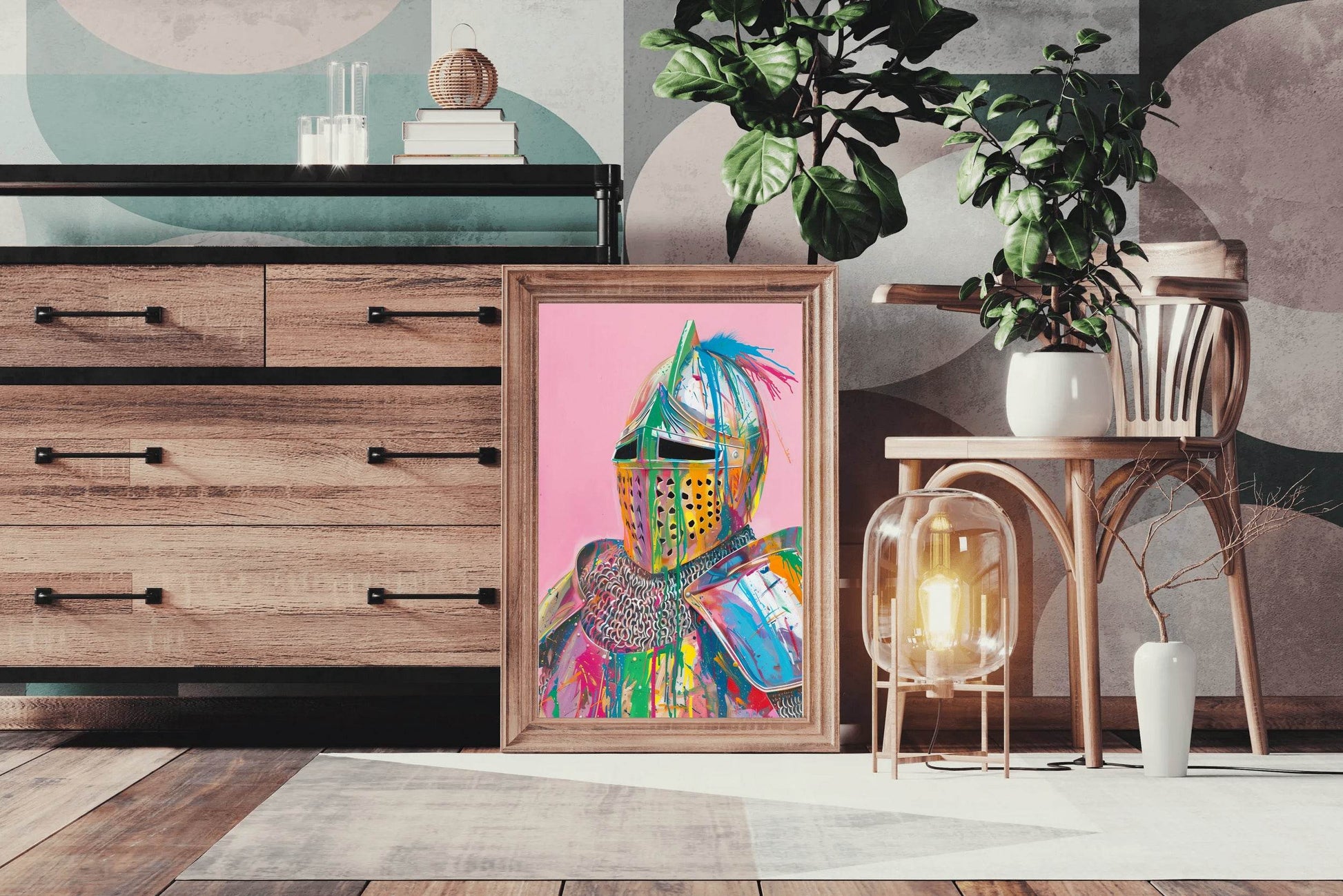 Colorful Knight Wall Art - beink online art store