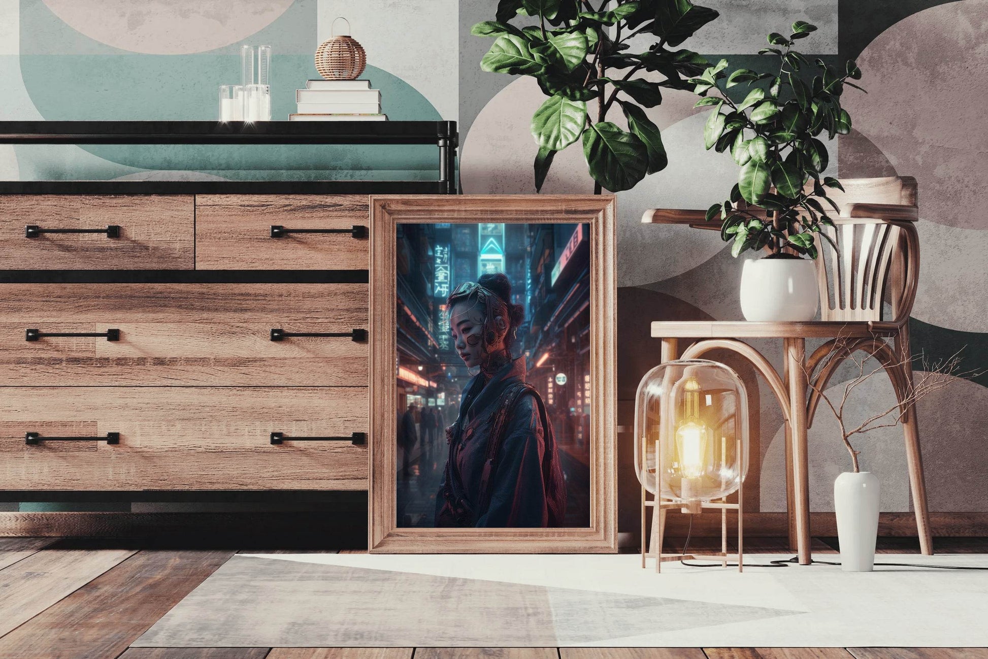 Gril Cyberpunk Citizen Wall Art - beink online art store