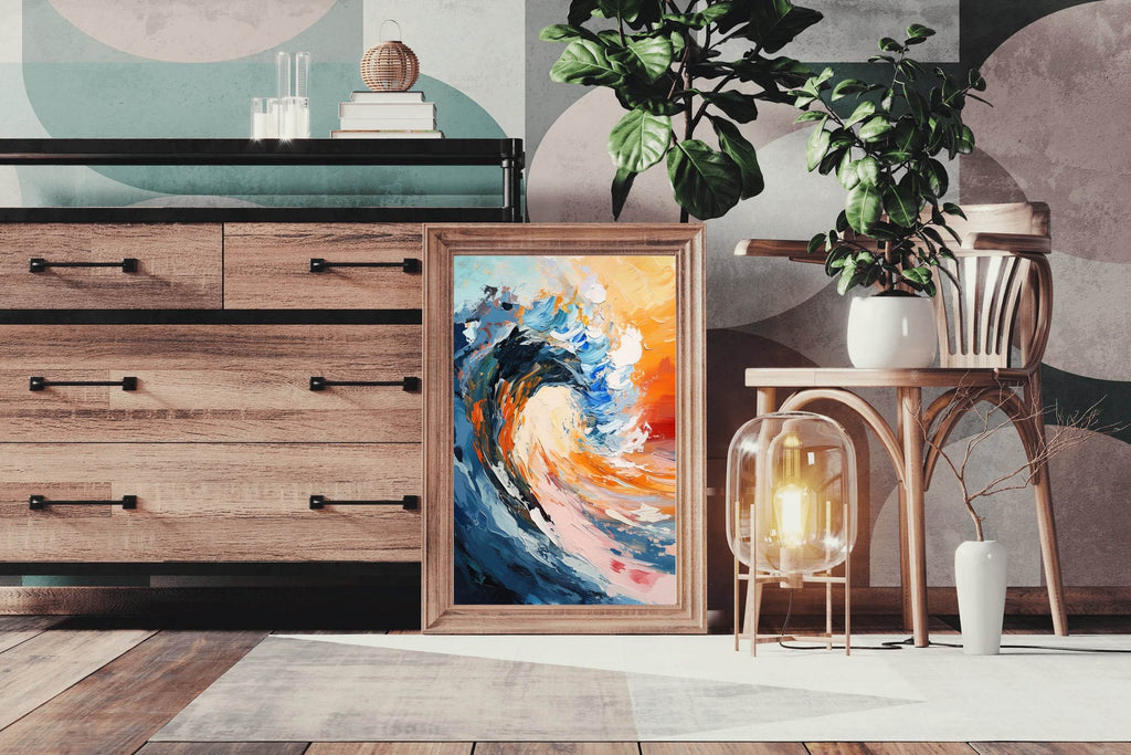 Watercolor Painting of Sea Waves Wall Art - beink online art store
