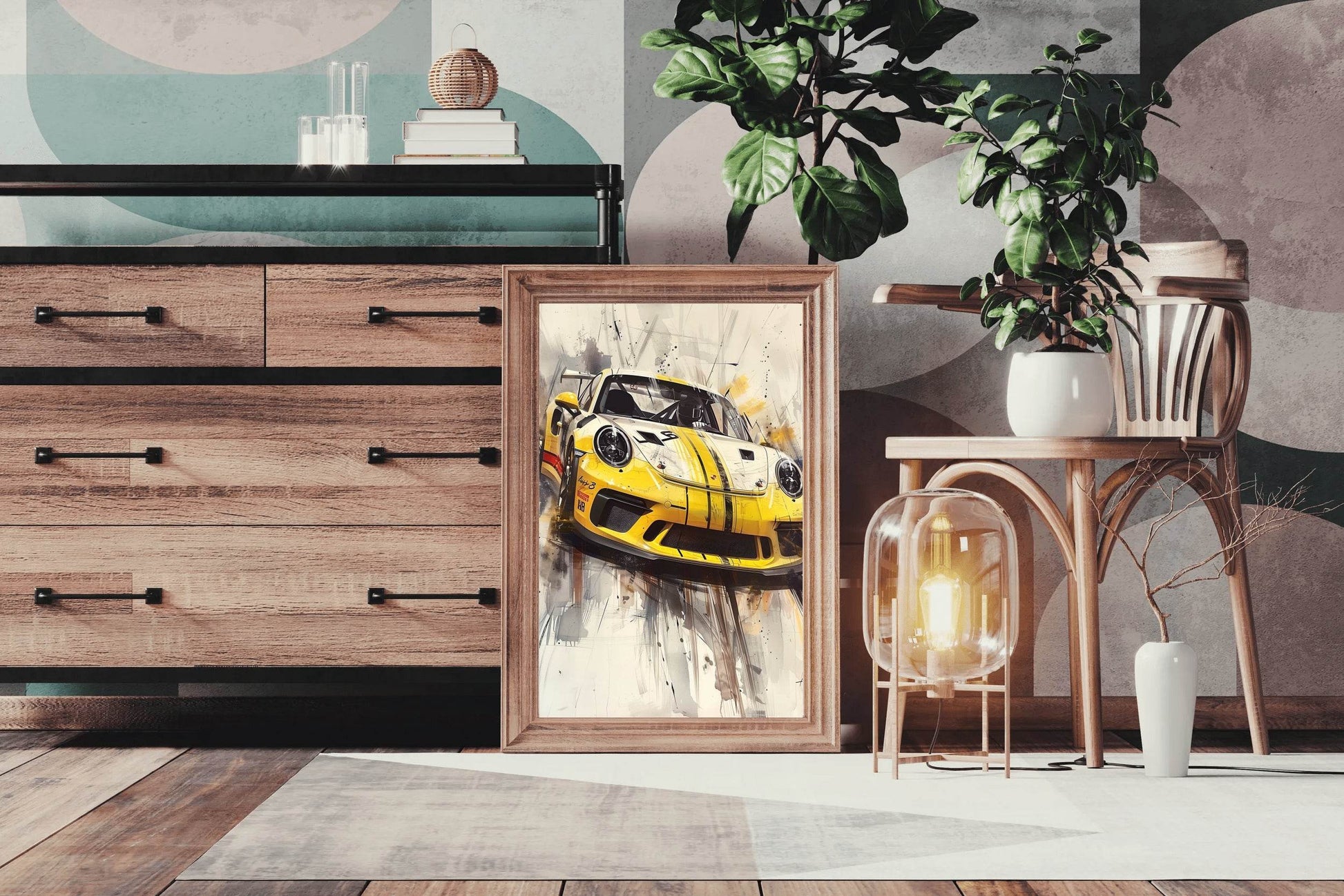 Porsche GT3 RS Naranja Wall Art - beink online art store