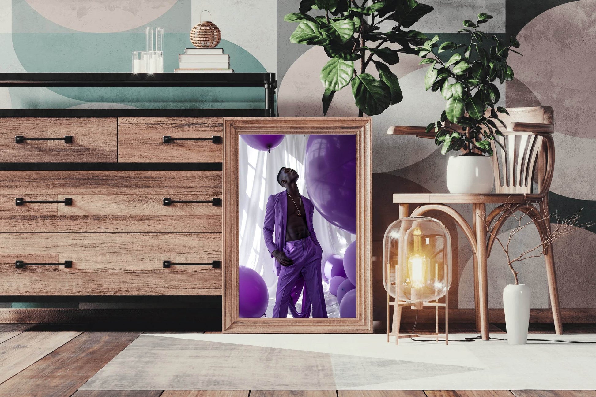 Purple Formal Suit Wall Art - beink online art store