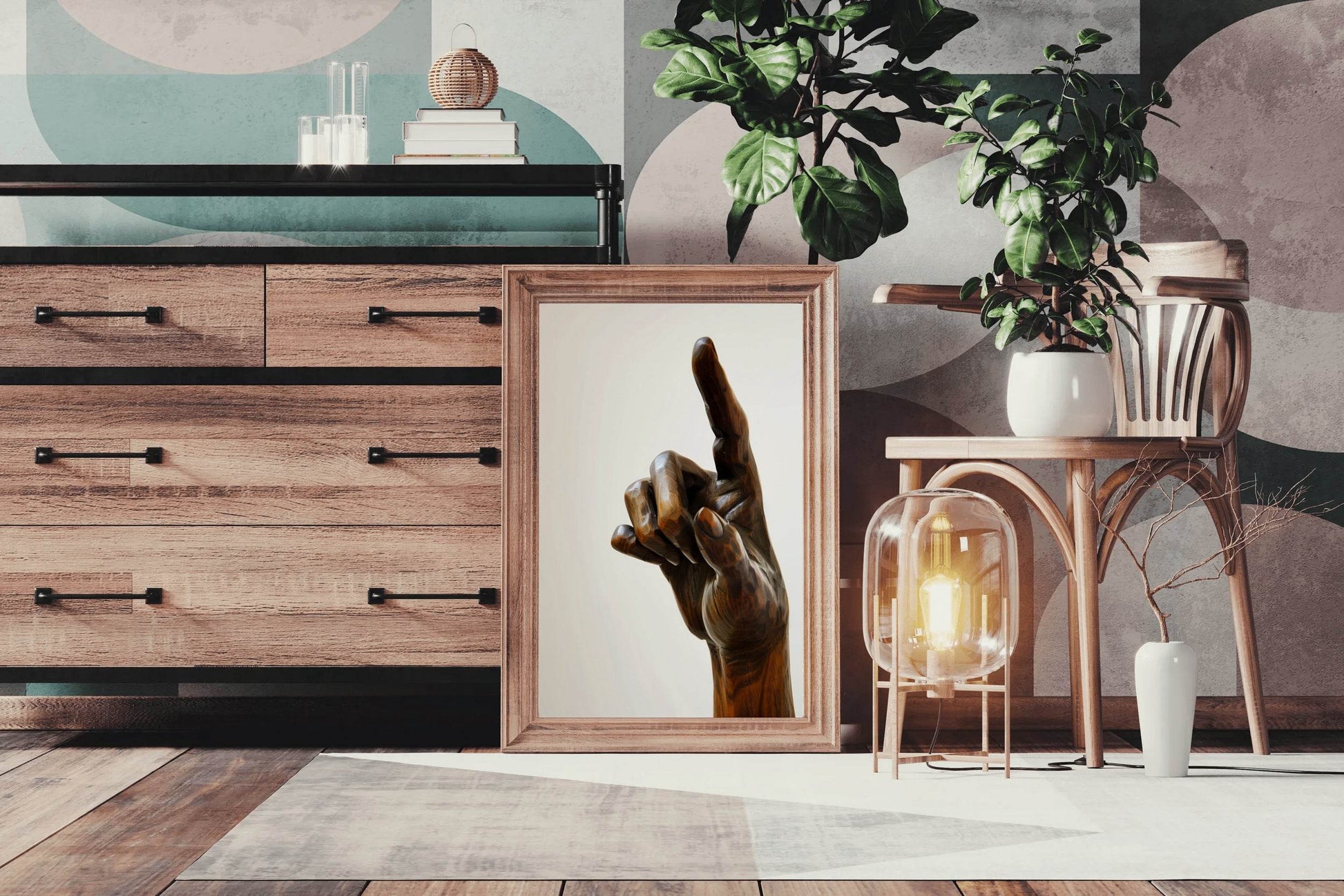 Wooden Hand Sculpture Wall Art - beink online art store
