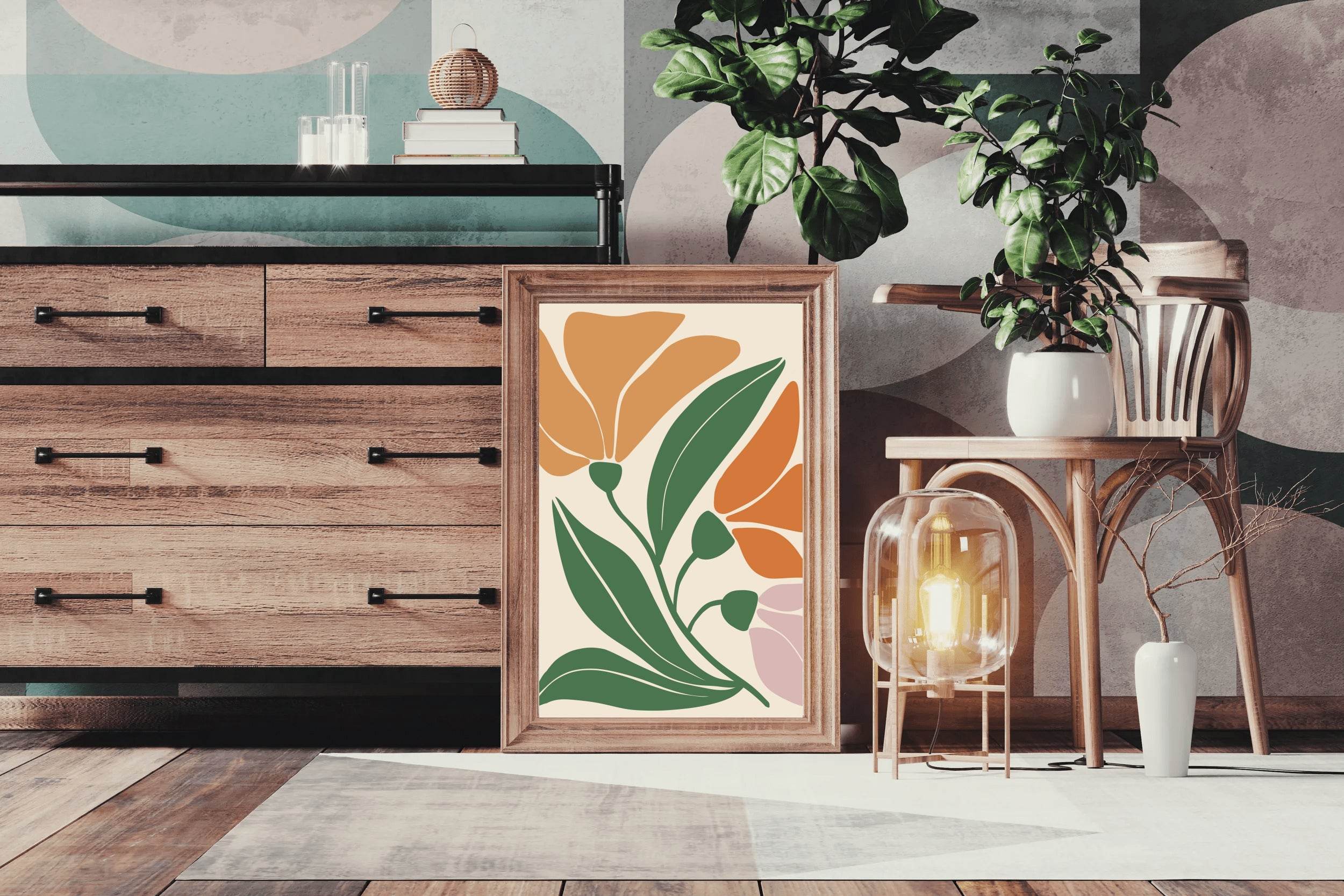 Abstract Autumn Blooms ArtWork - beink online art store