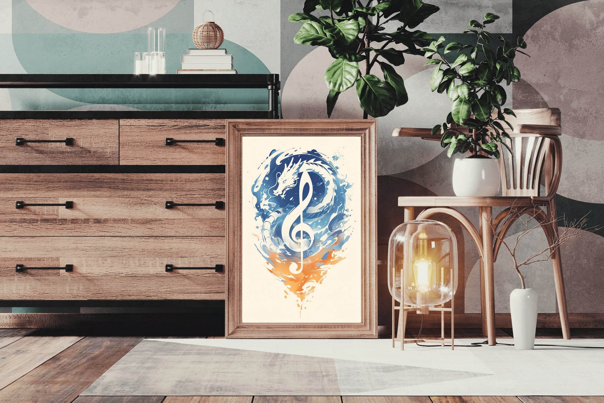 Dragon Sheet Music Wall Art - beink online art store