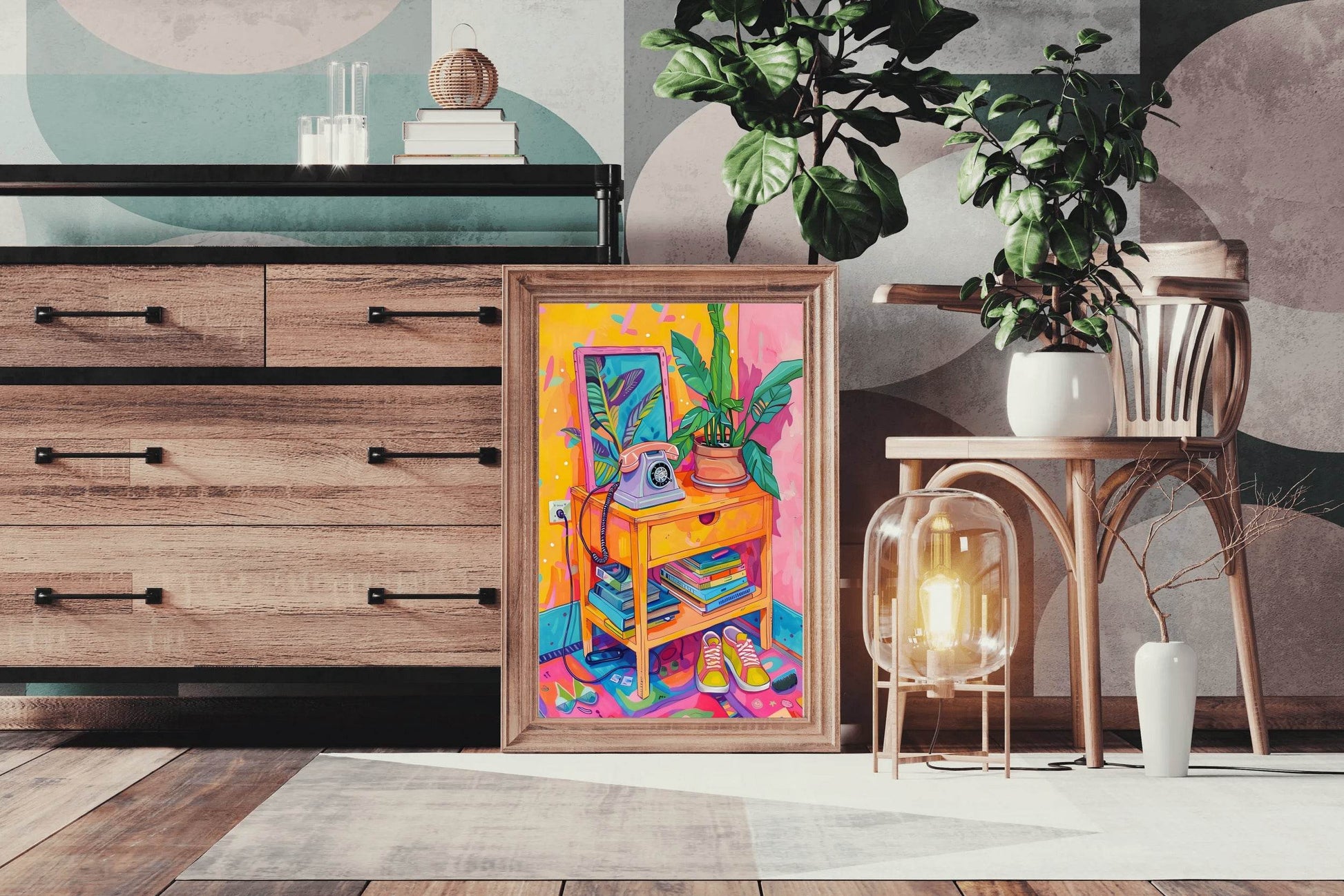 Side Table in Room Wall Art - beink online art store