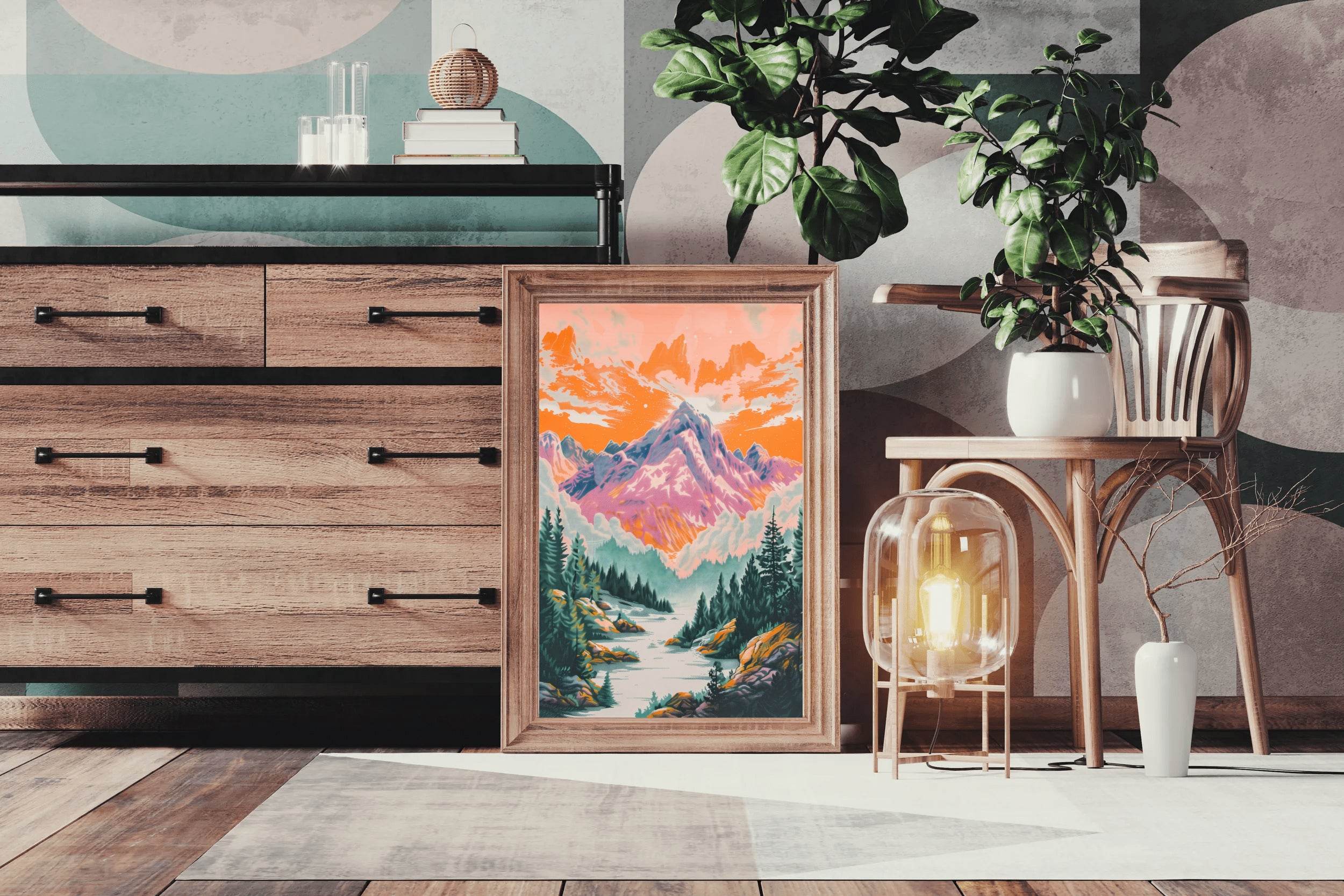 Sunset Serendipity in Mountains Wall Art - beink online art store