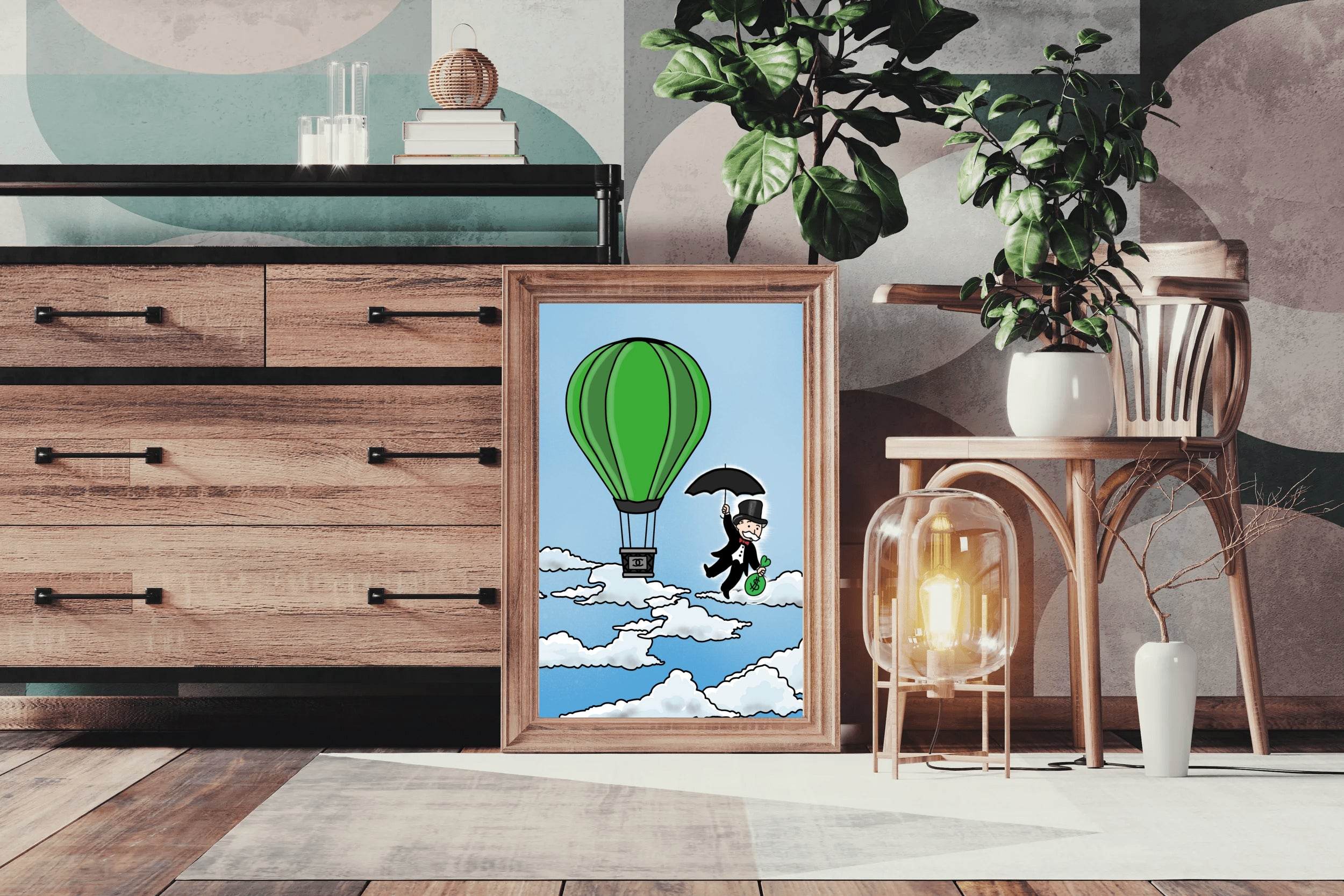 Moneyman in the Sky Wall Art - beink online art store