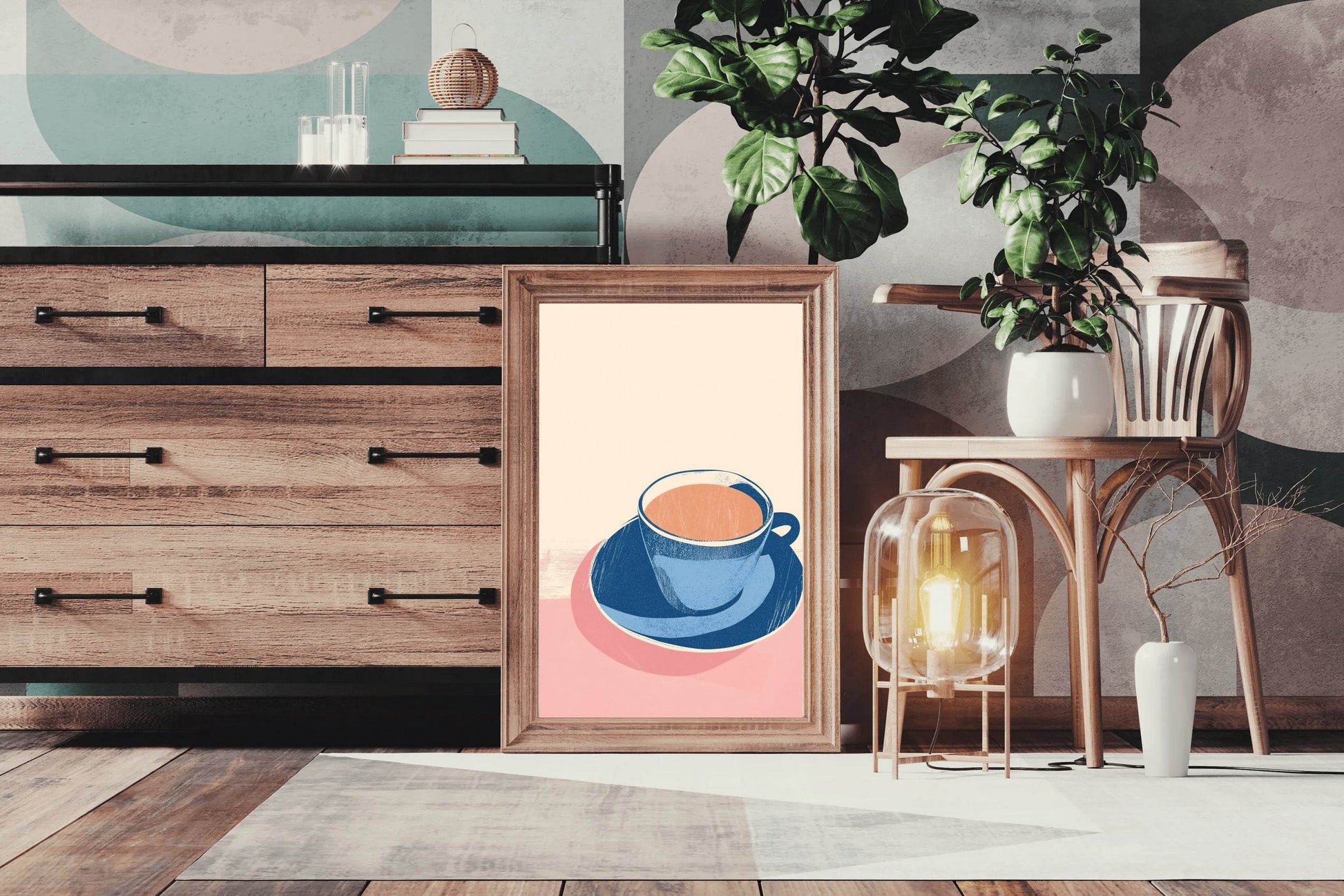 Blue Cup of Tea Wall Art - beink online art store