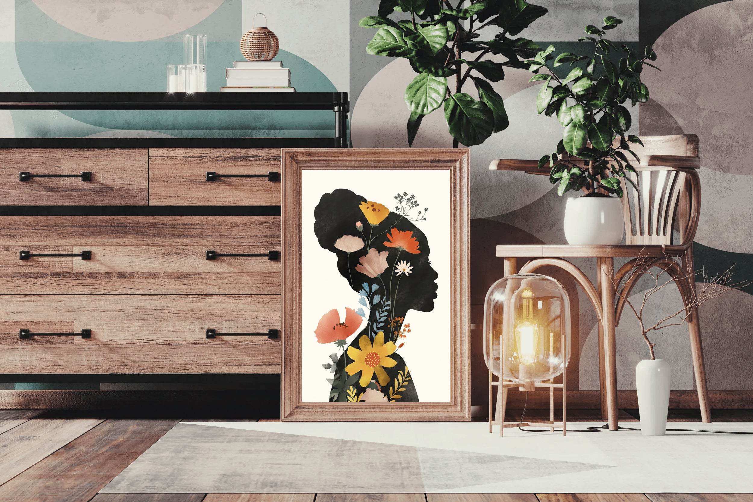Woman With a Flower in Her Hair ArtWork - beink online art store