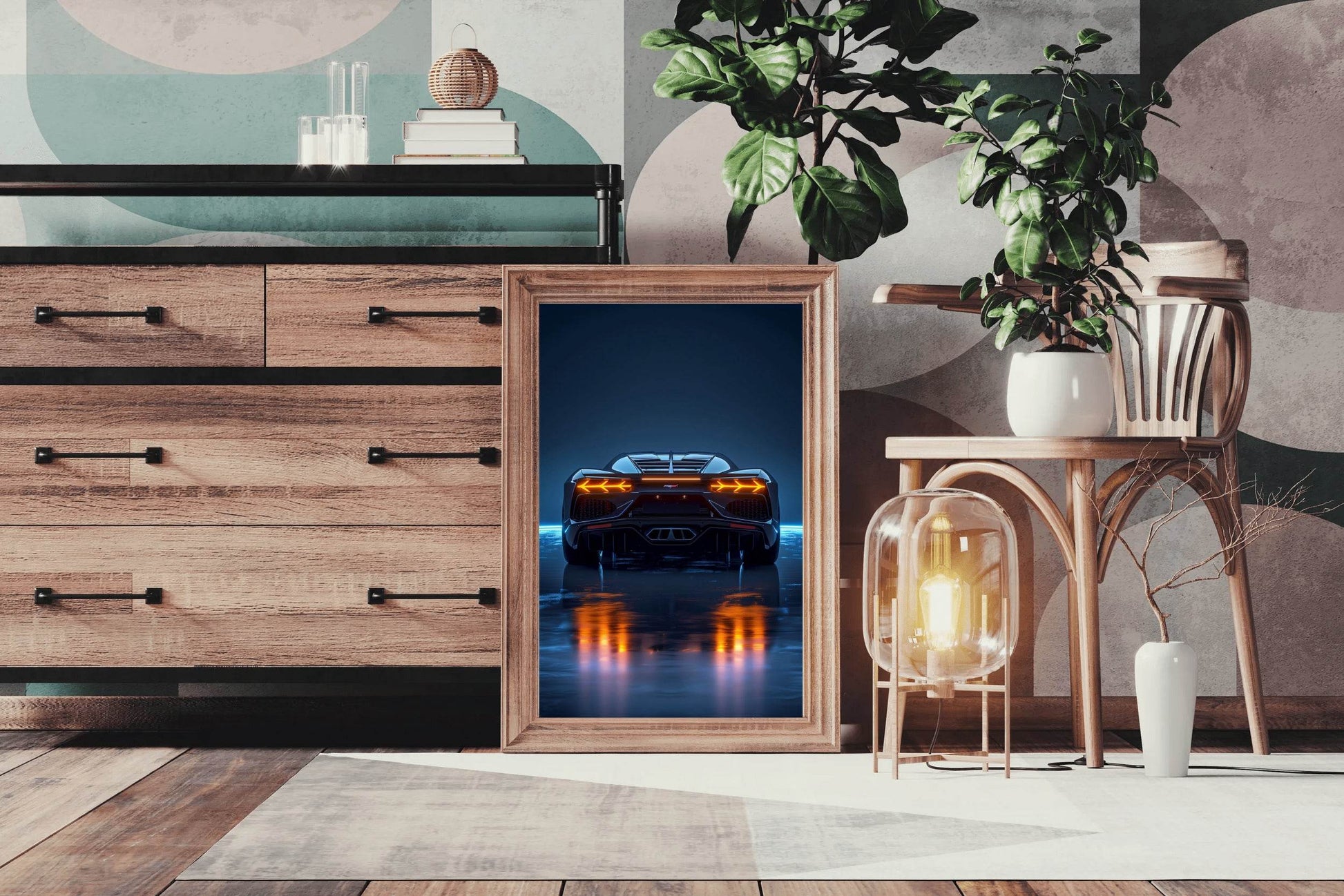 Lamborghini Light Effect Wall Art - beink online art store