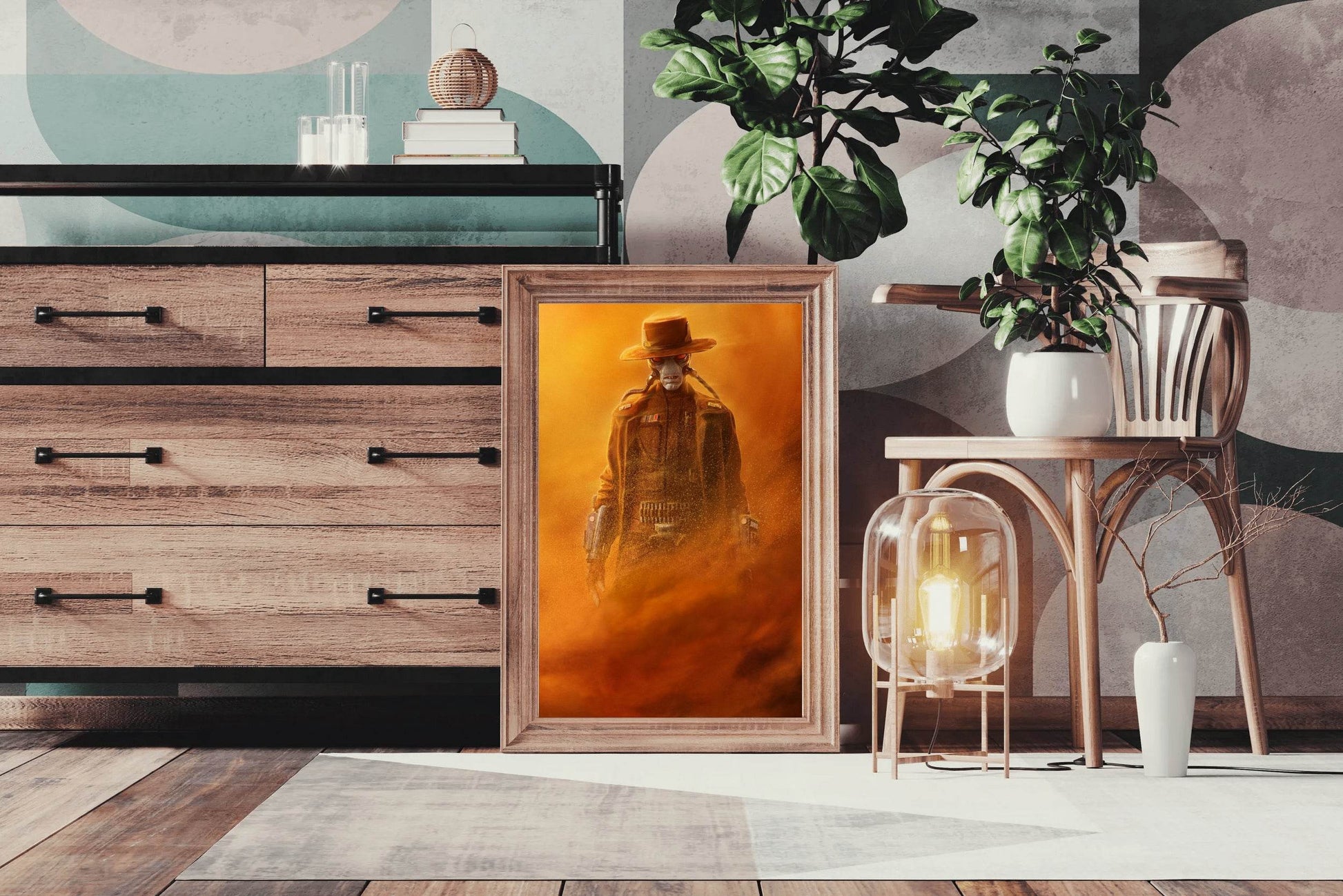 Cad Bane in Sand Storm Wall Art - beink online art store