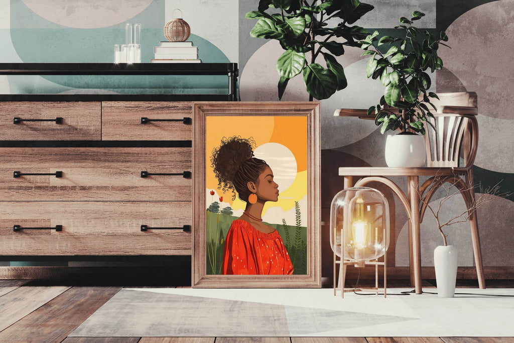 African Girl in Nature Wall Art - beink online art store