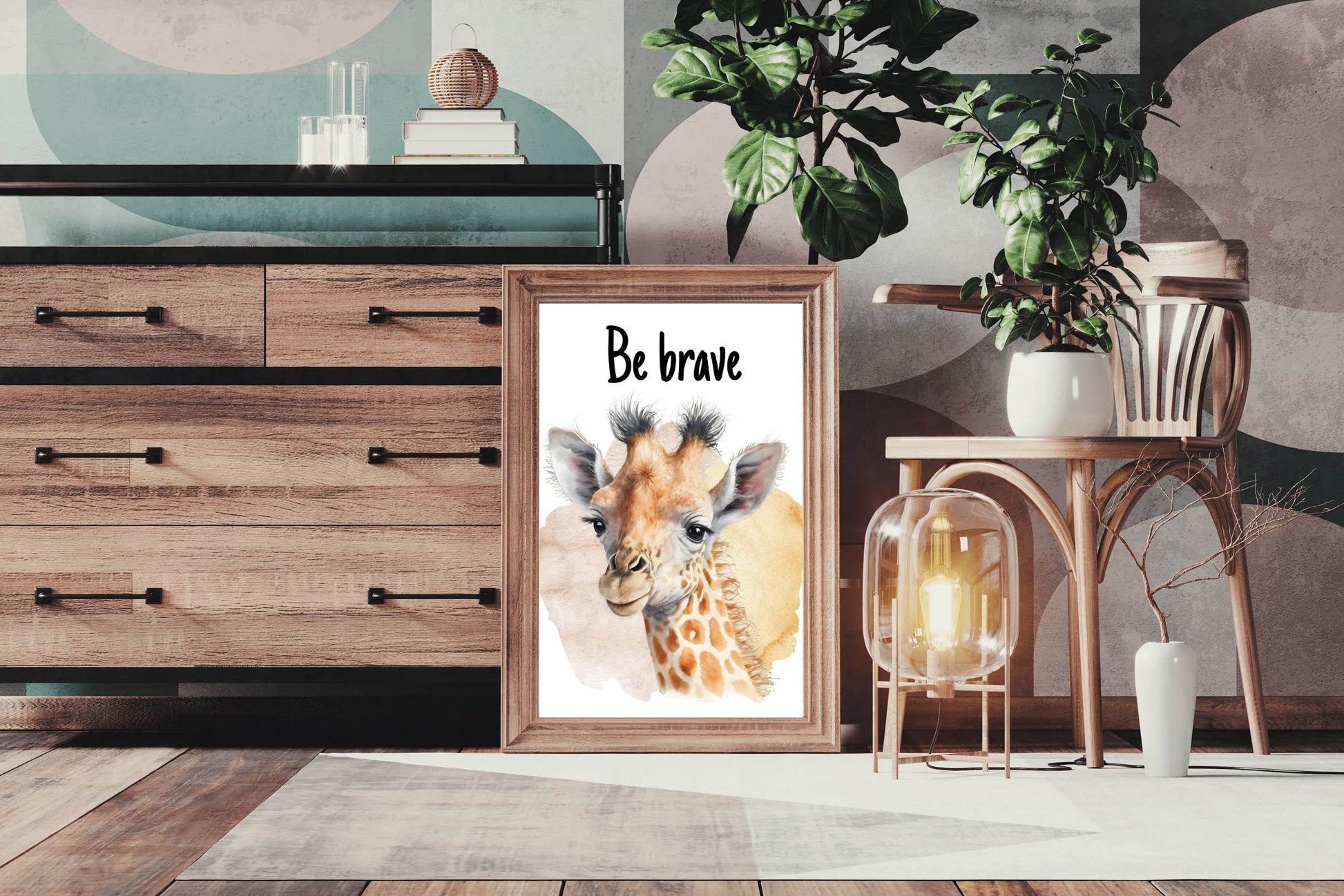 Beautiful Giraffe in Watercolor Style - beink online art store