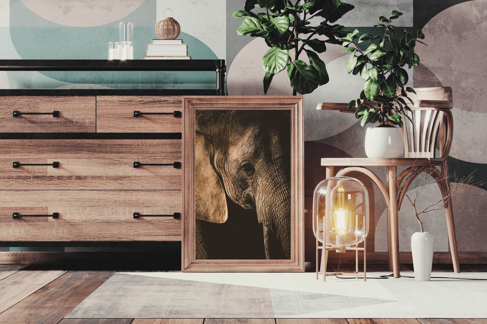 African Bush Elephant Wall Art - beink online art store