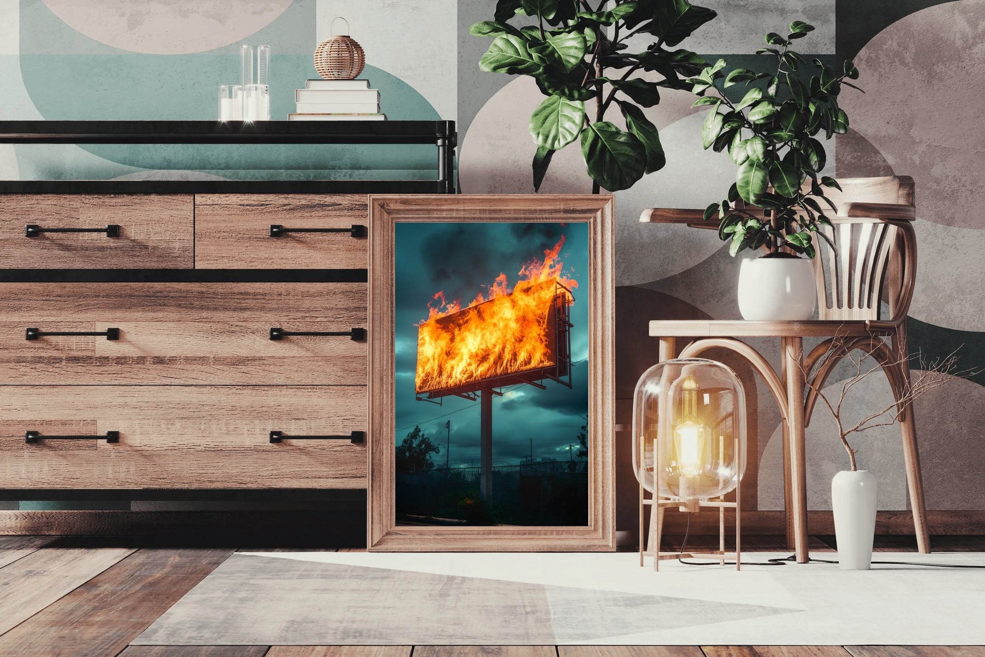 Fiery Billboard Wall Art - beink online art store