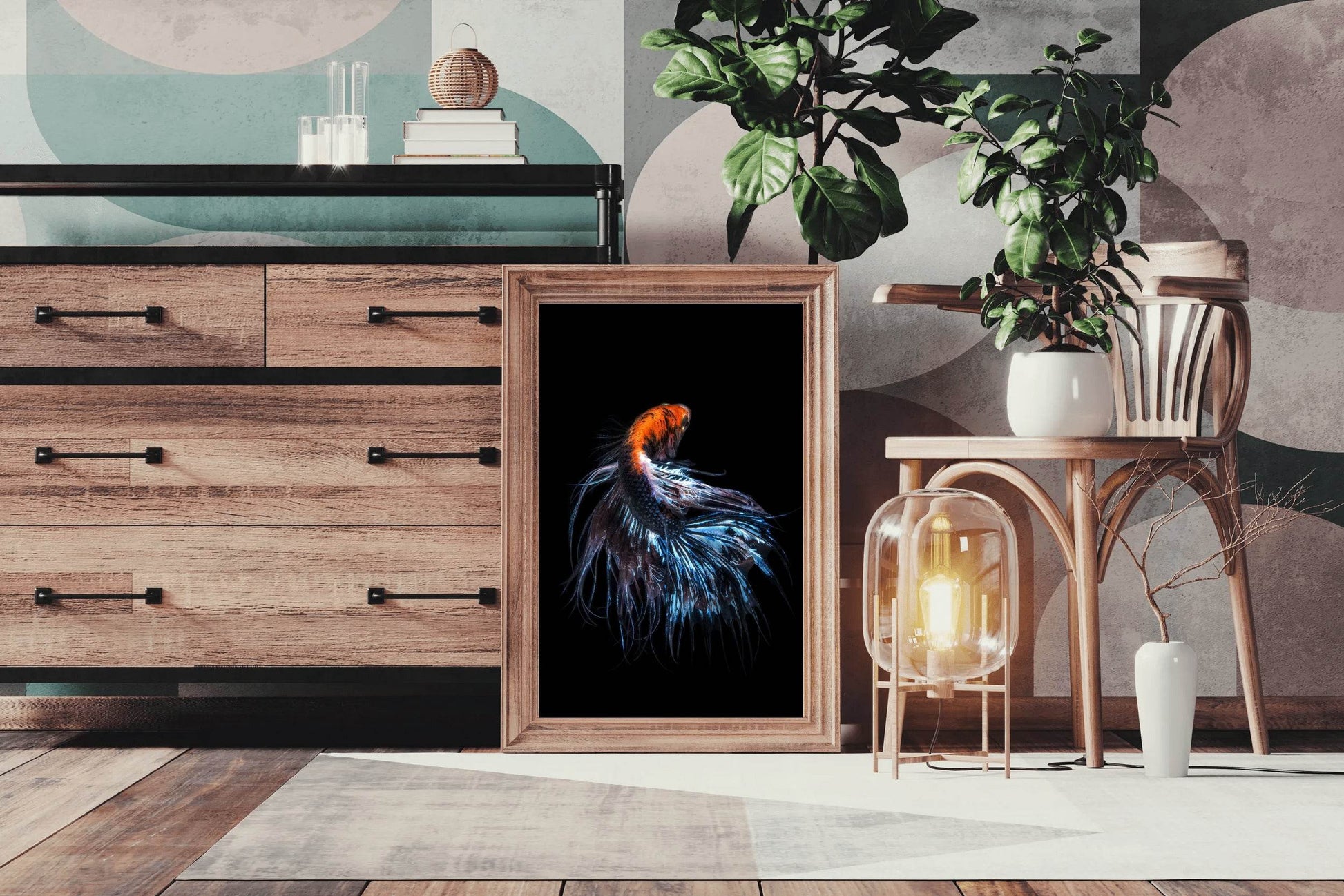 Siamese Fighting Fish Animal Wall Art - beink online art store