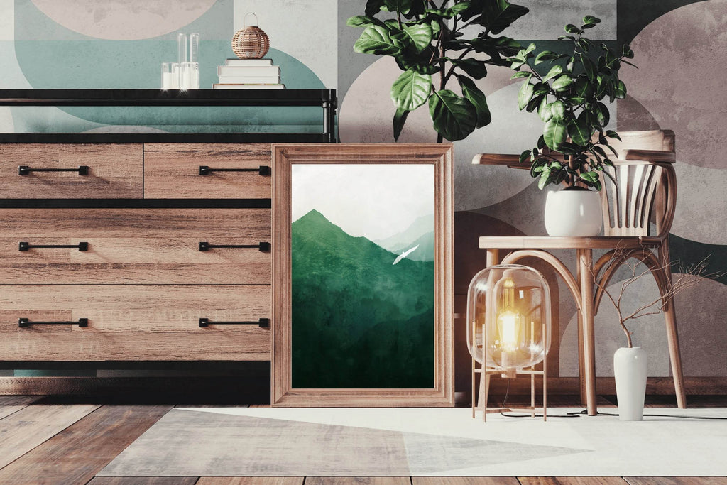 Mountain Forest Painting Wall Art - beink online art store