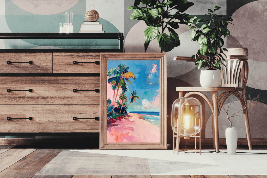 Watercolor Painting Of The Beach Wall Art - beink online art store