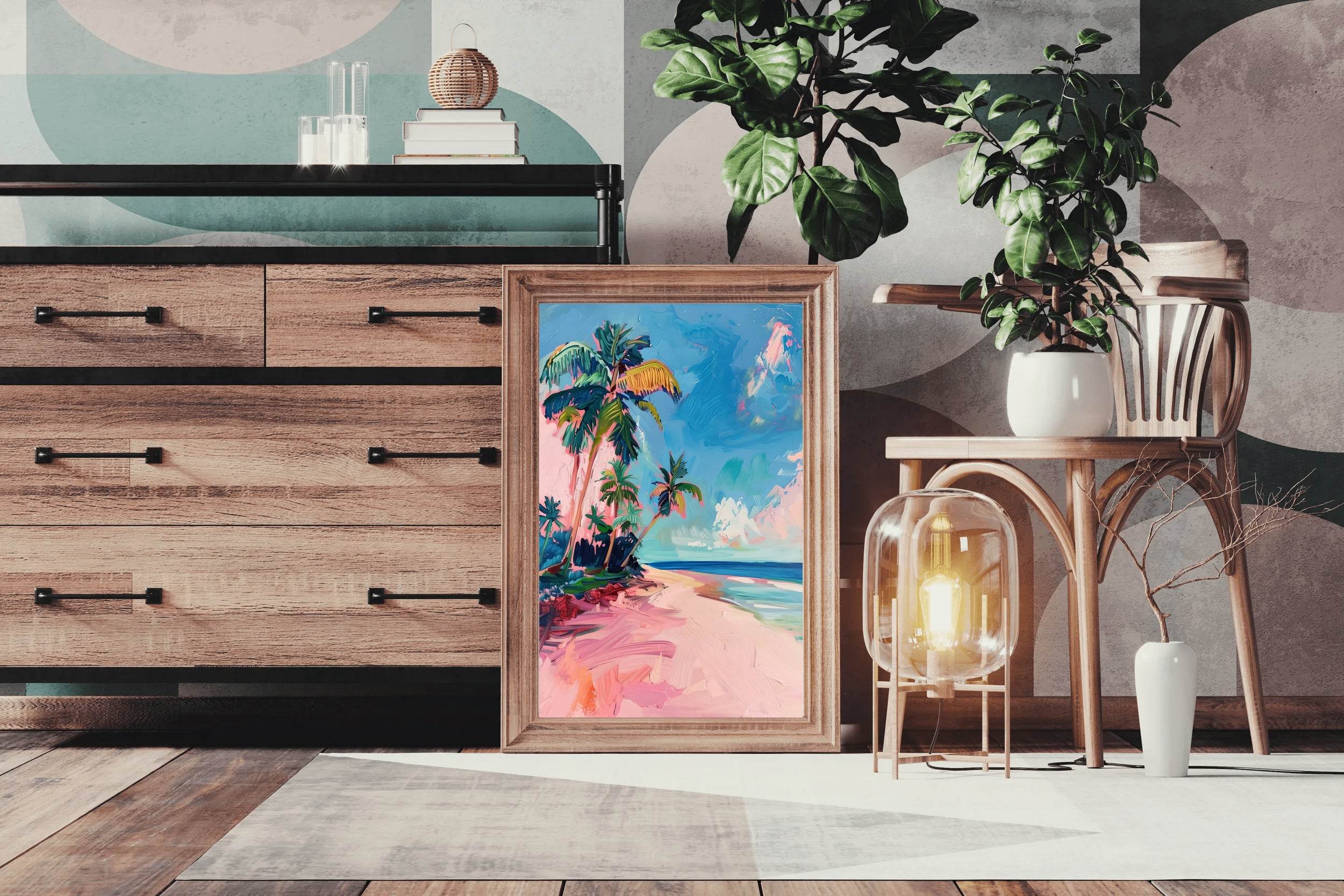 Watercolor Painting Of The Beach Wall Art - beink online art store