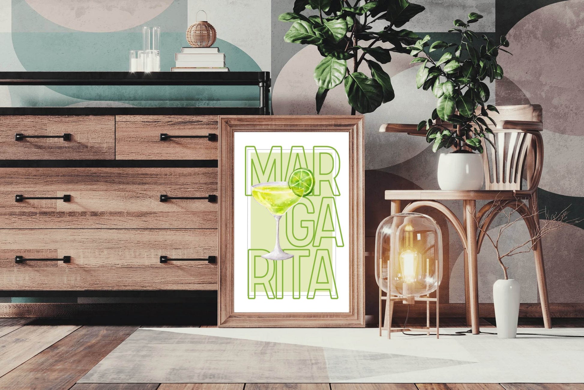 Margarita & limon Cocktail Wall Art - beink online art store
