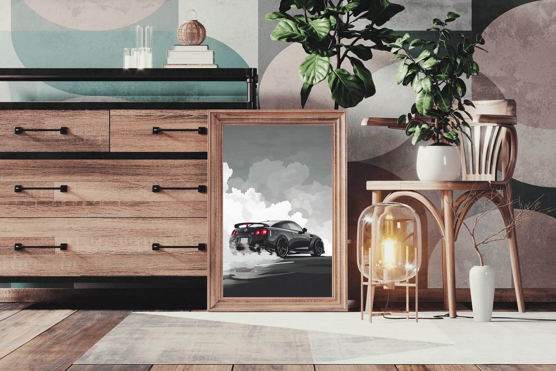 Nissan Gtr R35 BLACK Wall Art - beink online art store
